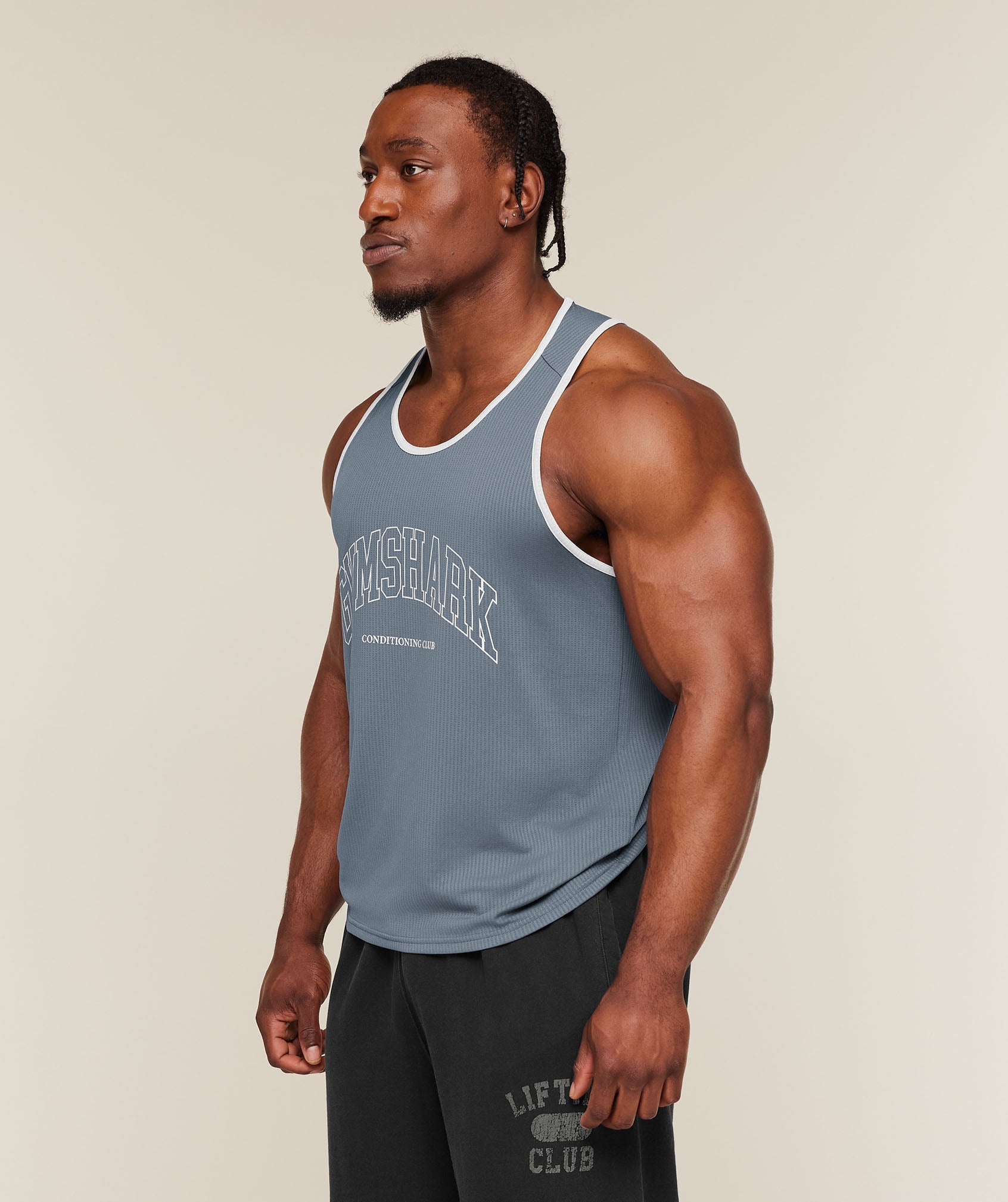 Gymshark Collegiate Tech Tank 'Iron Blue'