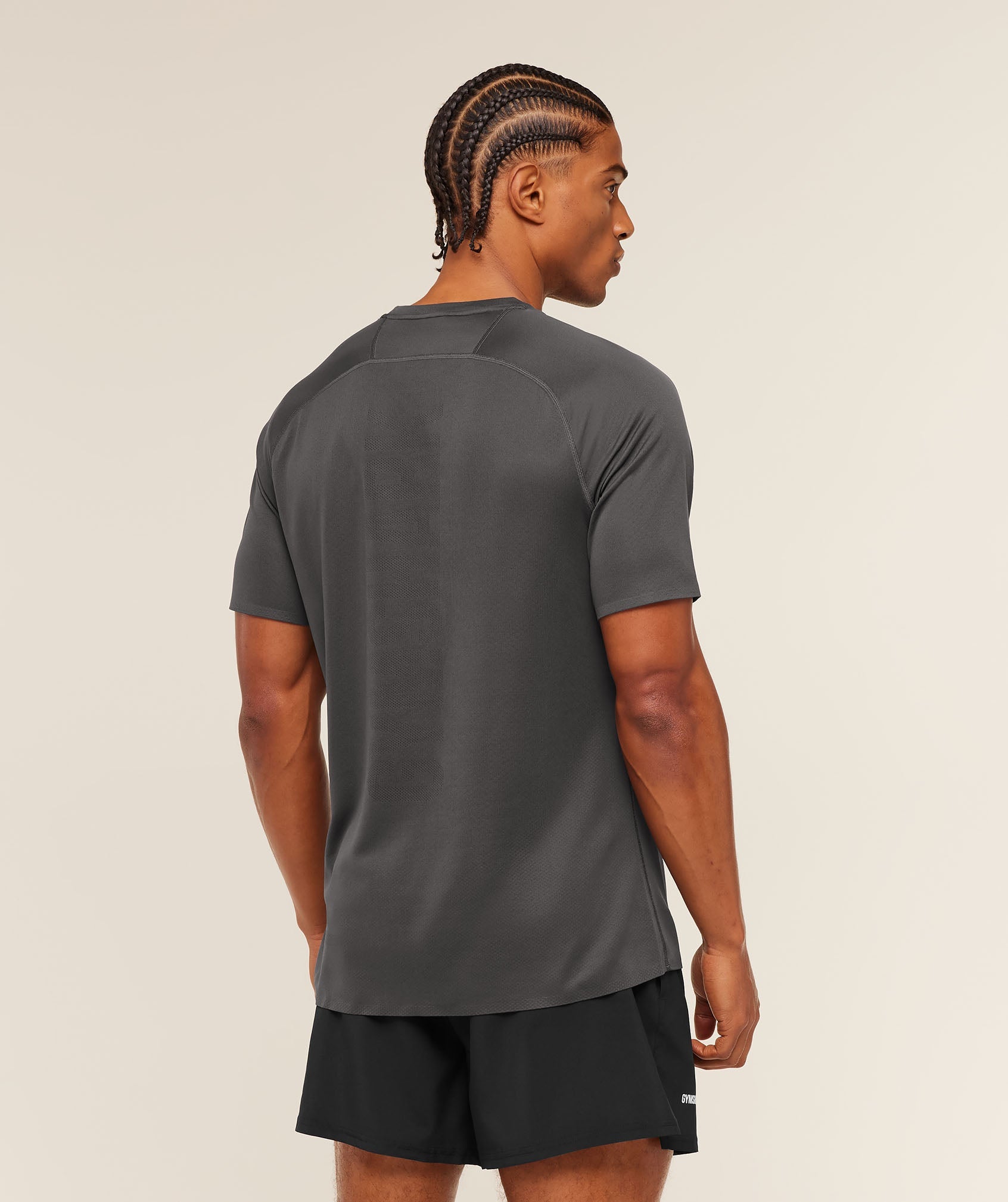 Gymshark Hybrid Engineered Jacquard T-Shirt 'Grey'