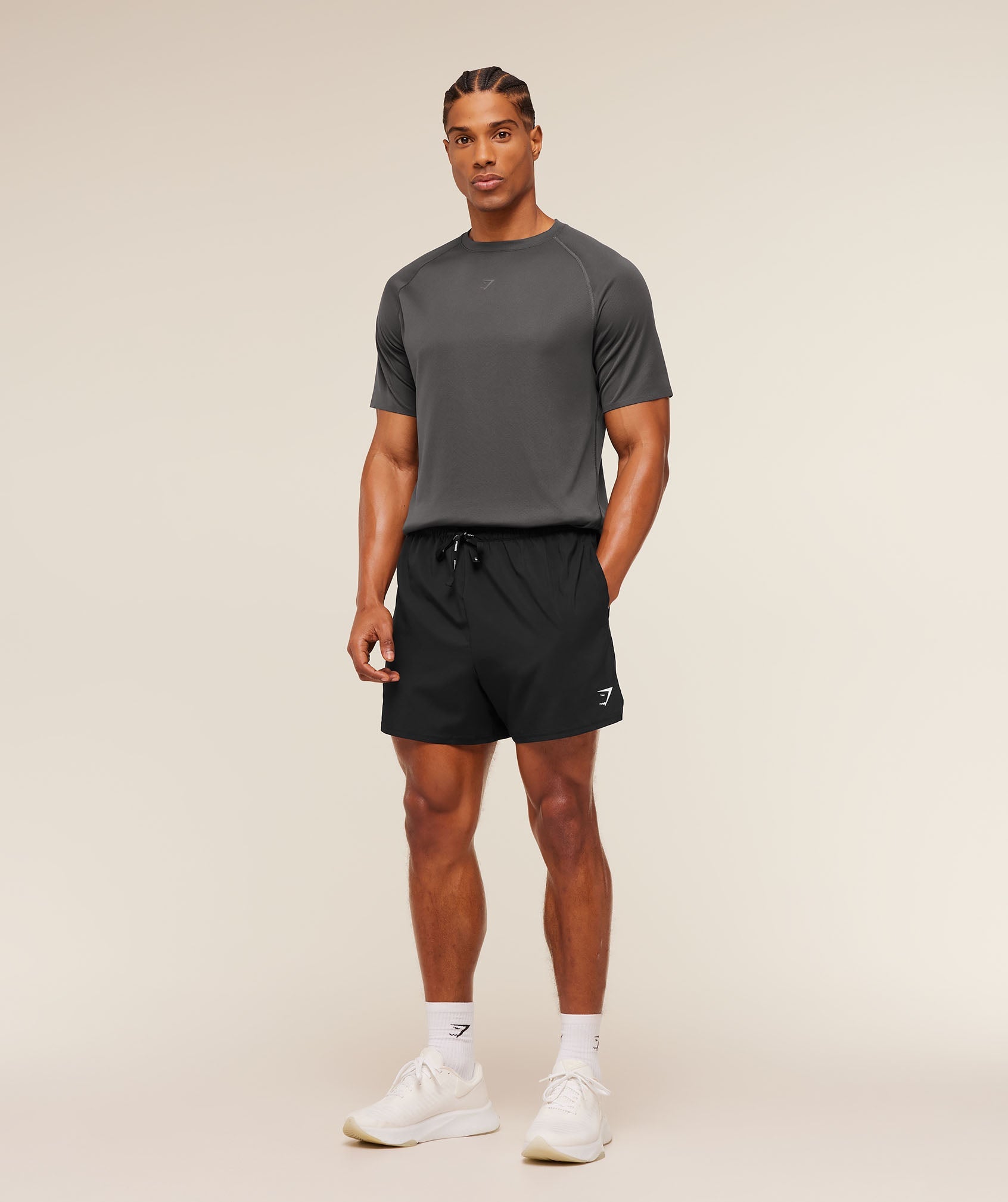 Gymshark Hybrid Engineered Jacquard T-Shirt 'Grey'