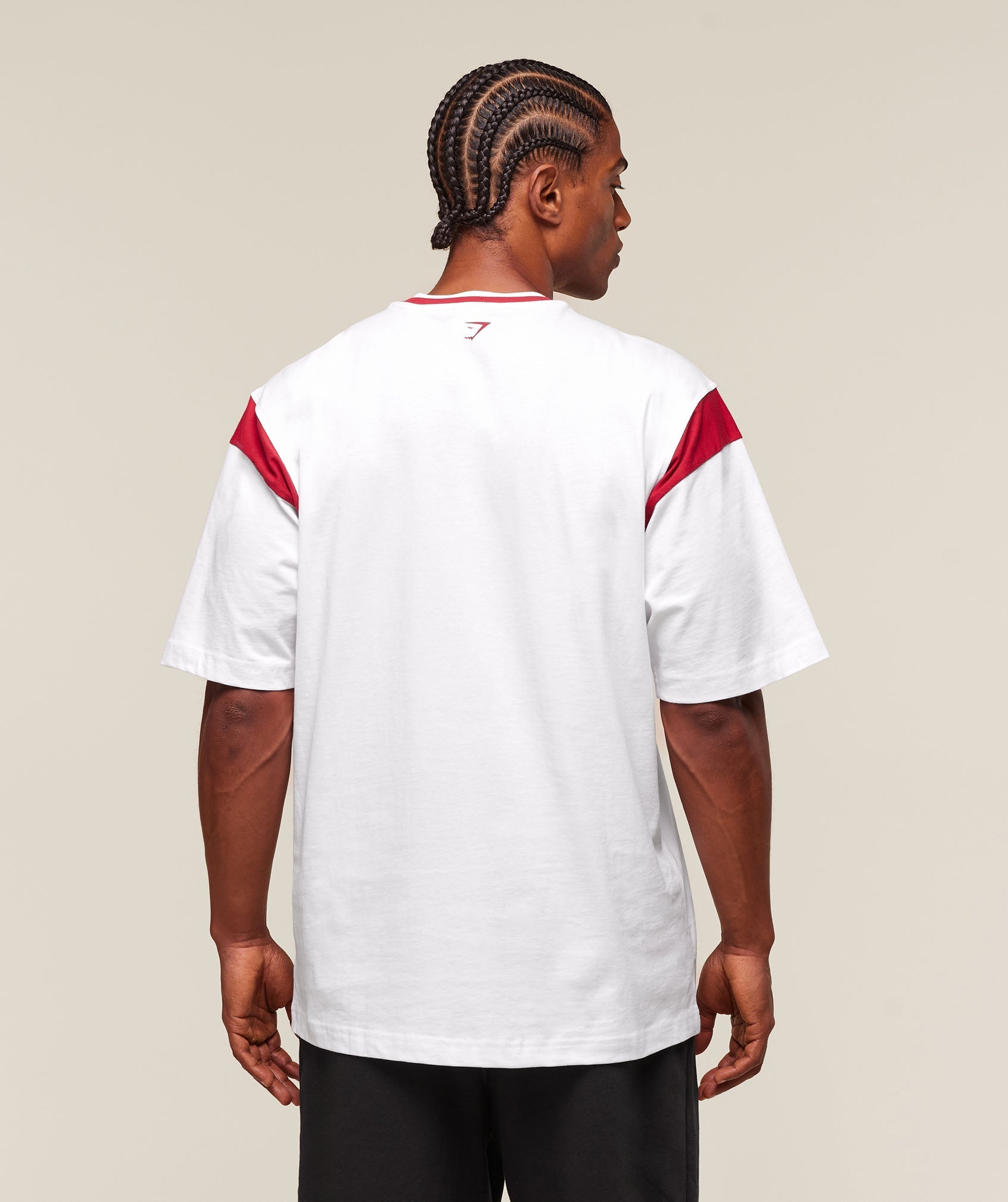 Gymshark GSLC Oversized T-Shirt 'White Conditioning Red'