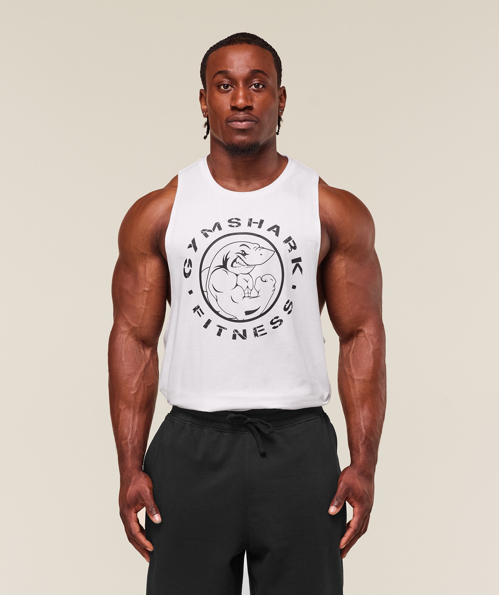 Gymshark Legacy Drop Arm Tank 'White'