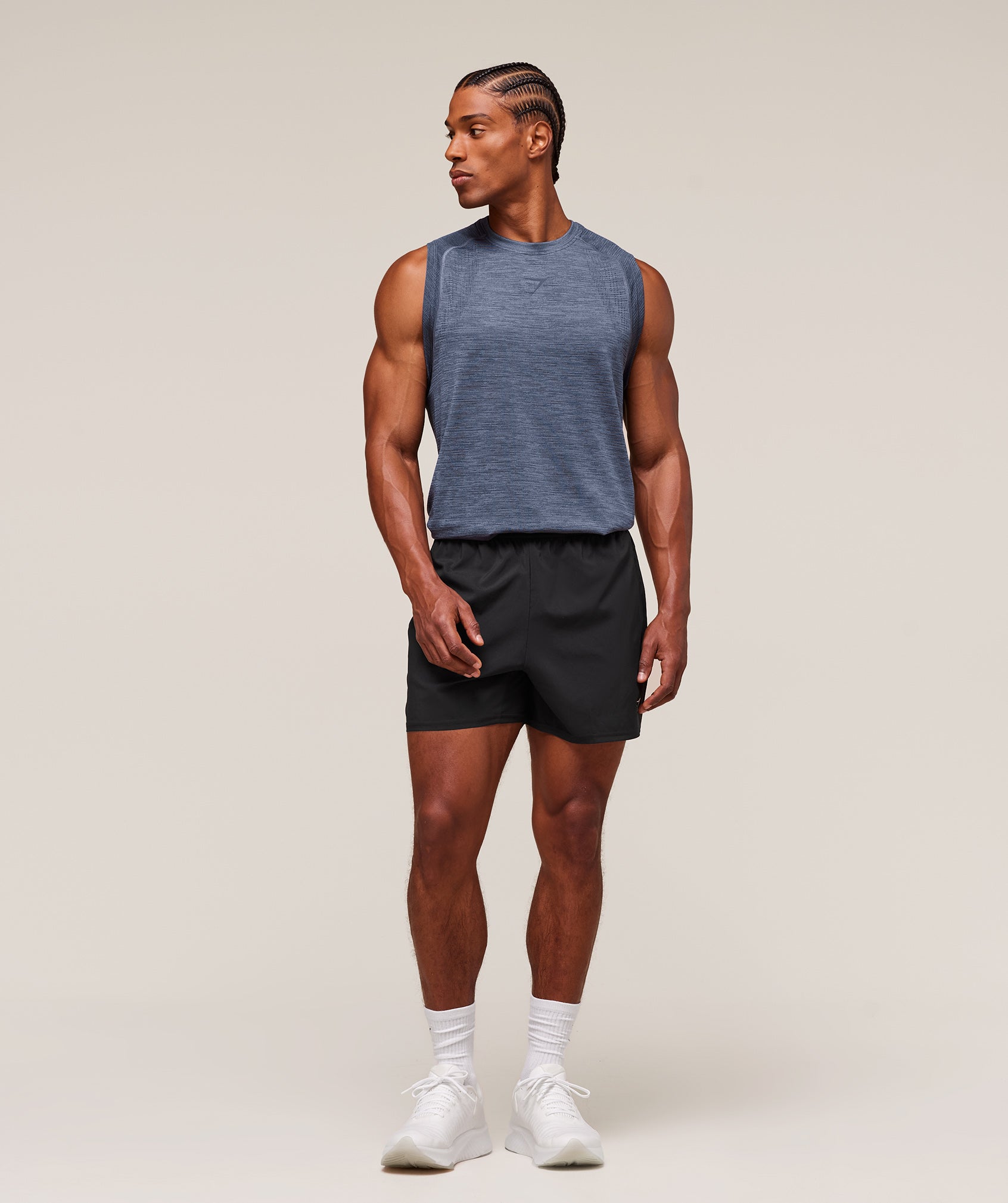 Gymshark Versatile Seamless Tank 'Iron Blue Navy'