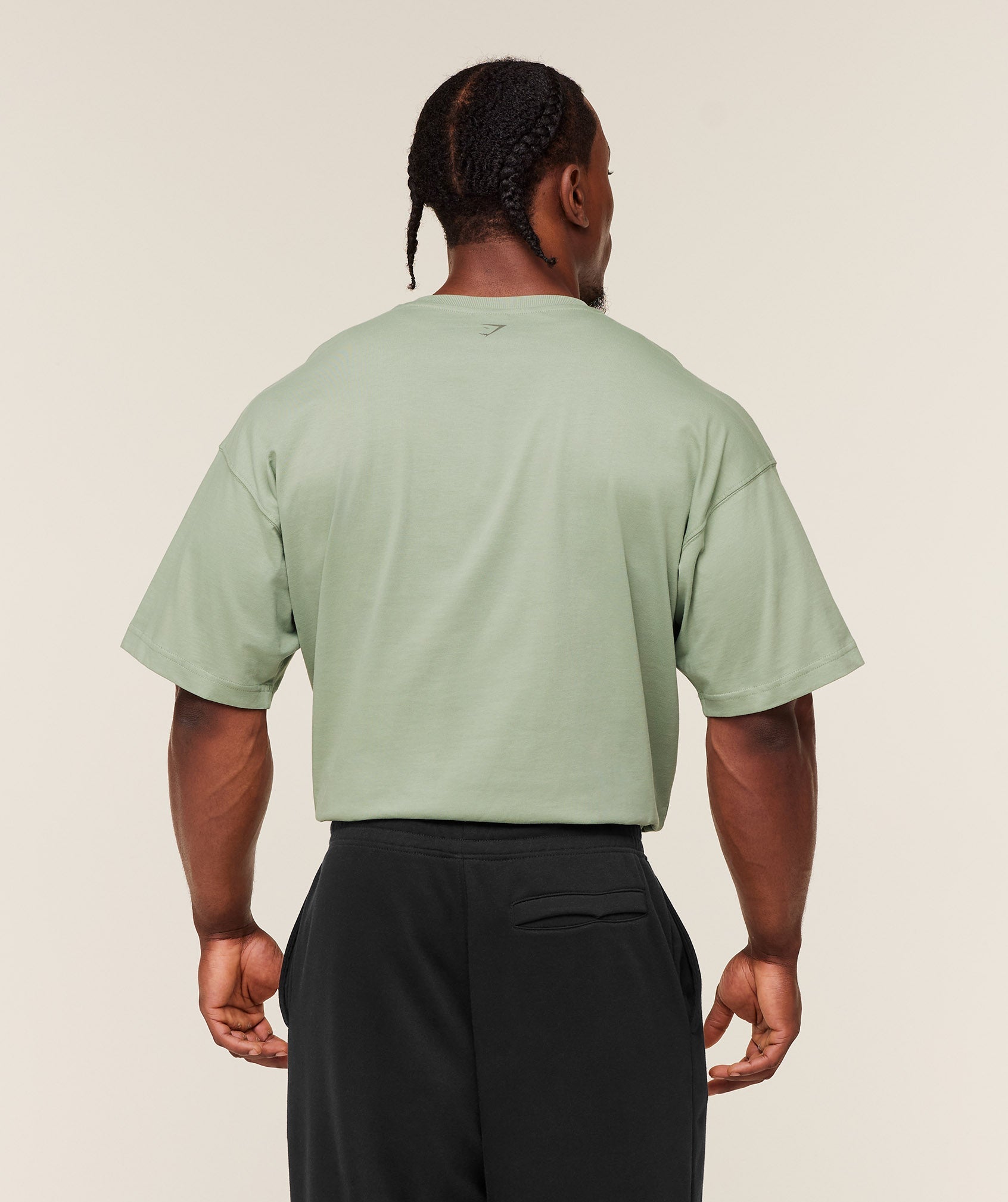 Gymshark Olde English T-Shirt 'GS Haze Green'