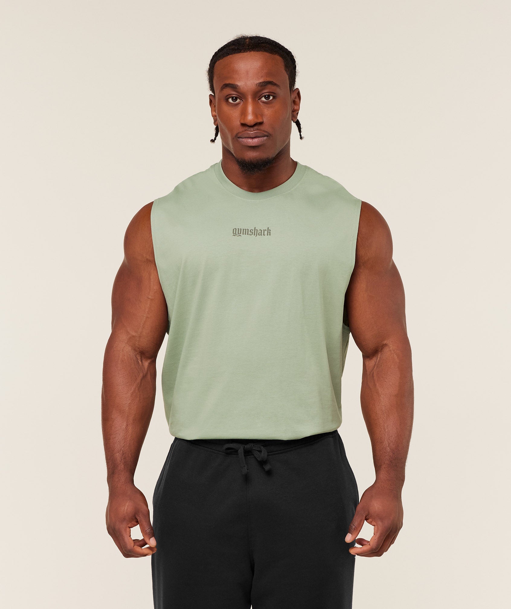 Gymshark Olde English Tank 'GS Haze Green'