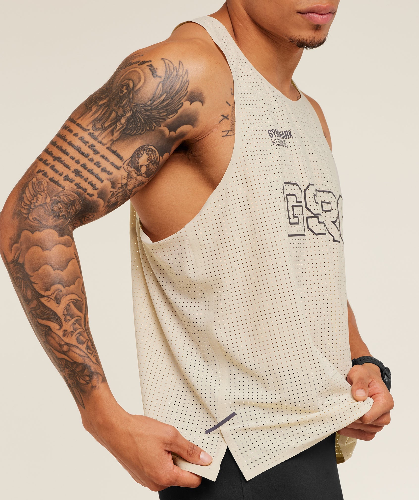 Gymshark Running Elite Race Vest 'Pebble Grey'