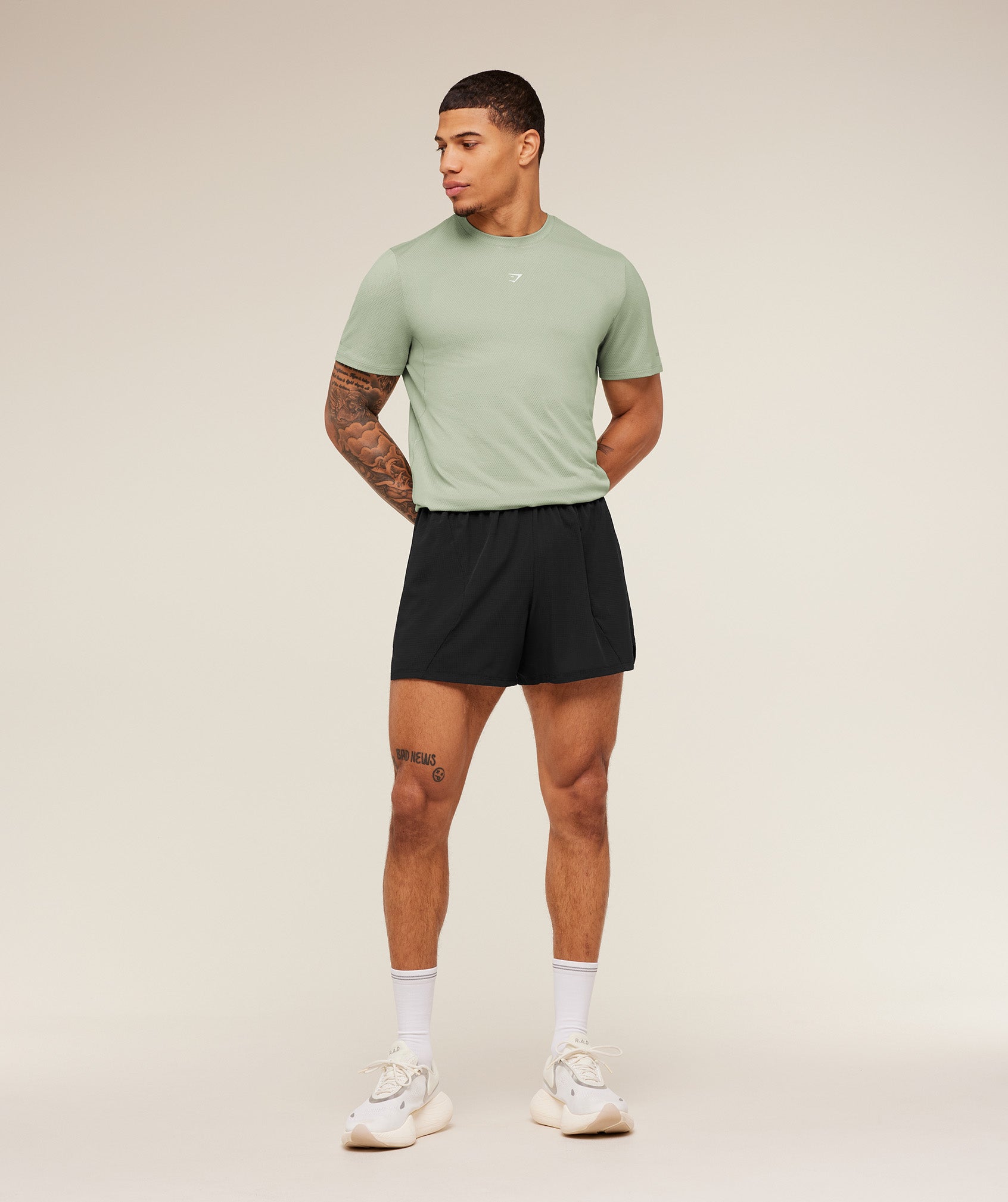 Gymshark Running T-Shirt 'GS Haze Green'
