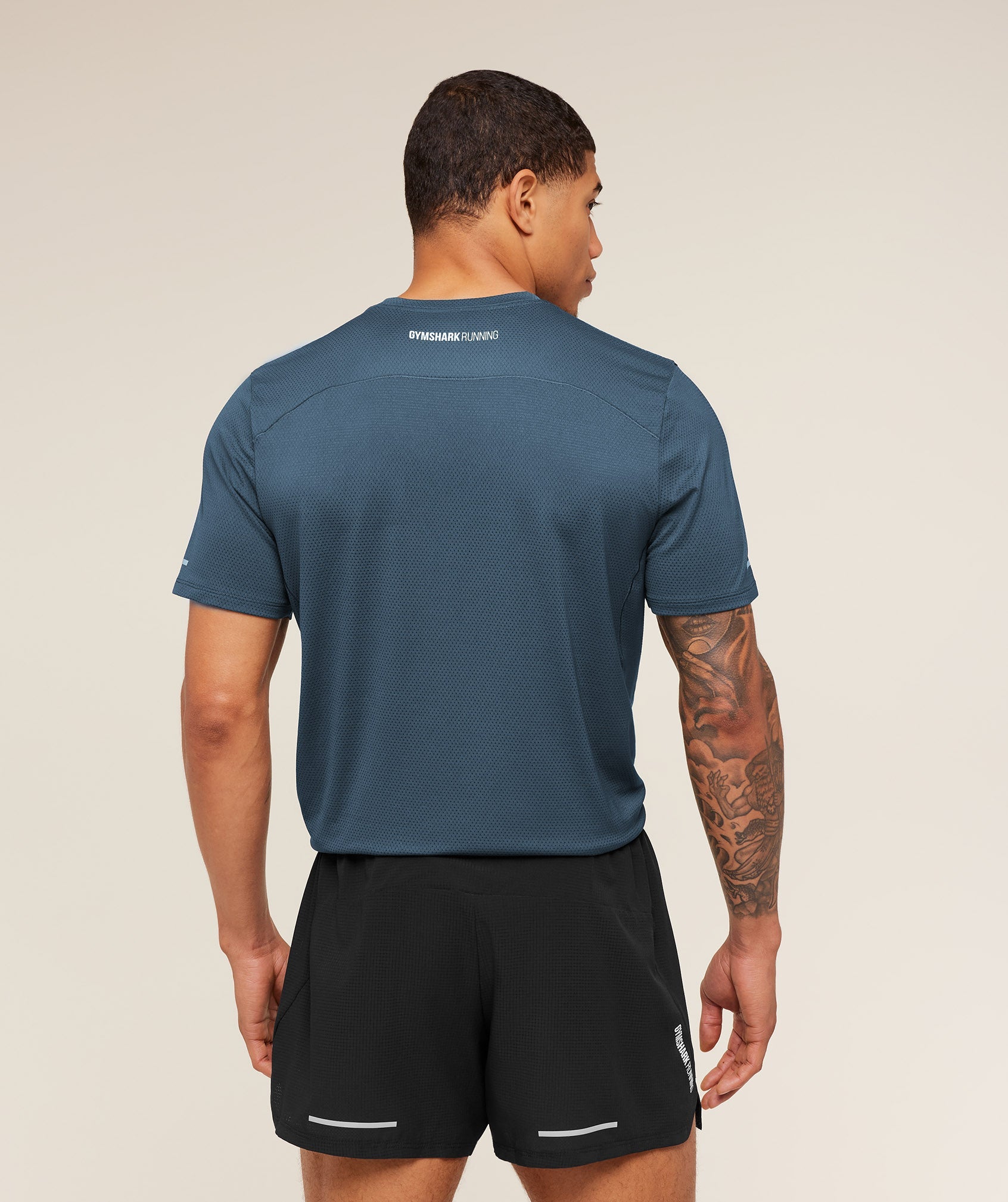 Gymshark Running T-Shirt 'GS Stealth Blue'