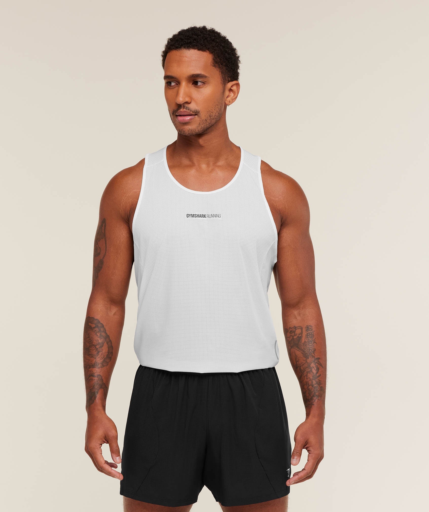 Gymshark Running Tank 'White'