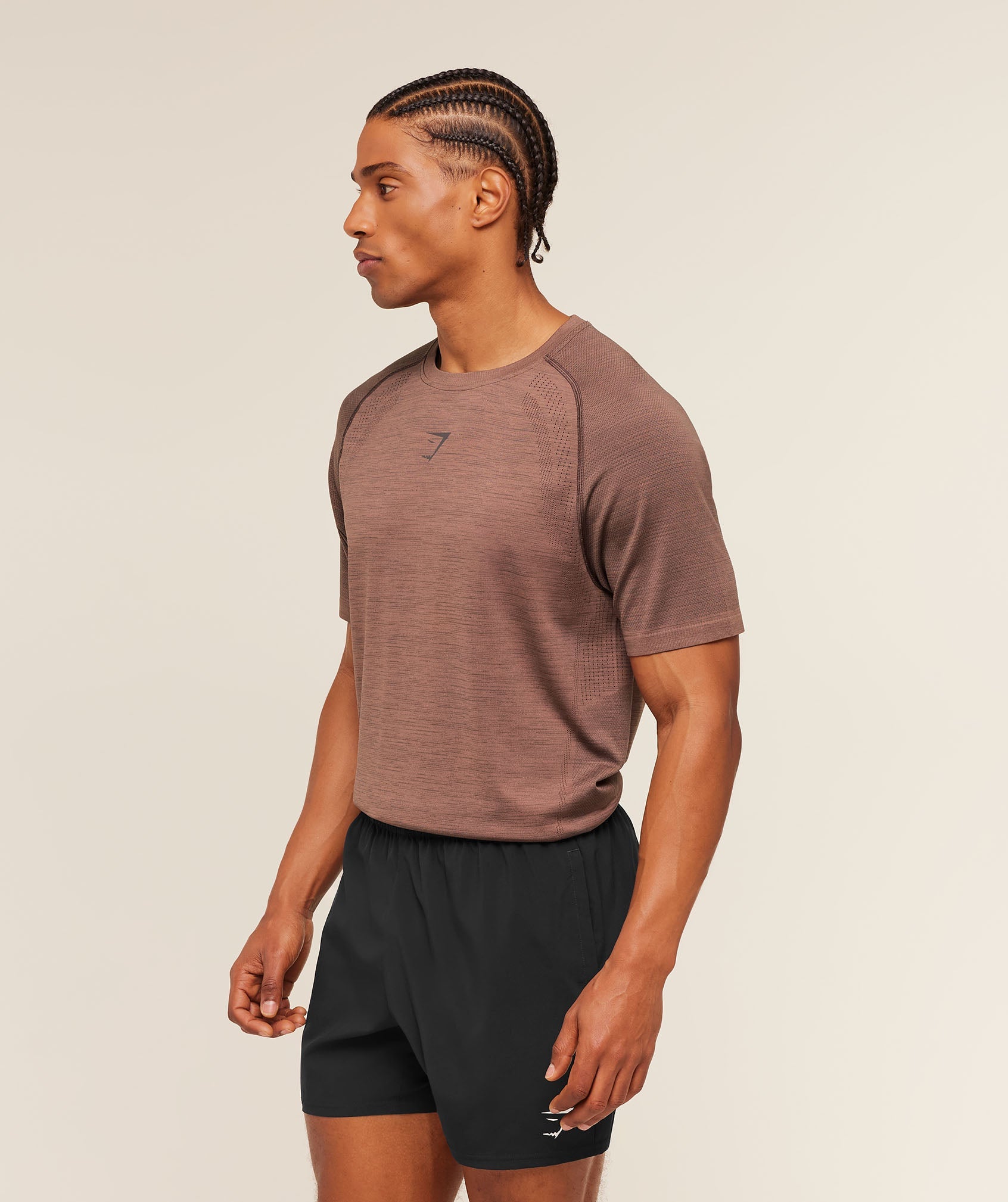 Gymshark Versatile Seamless T-Shirt 'Taupe Brown Cool Brown'