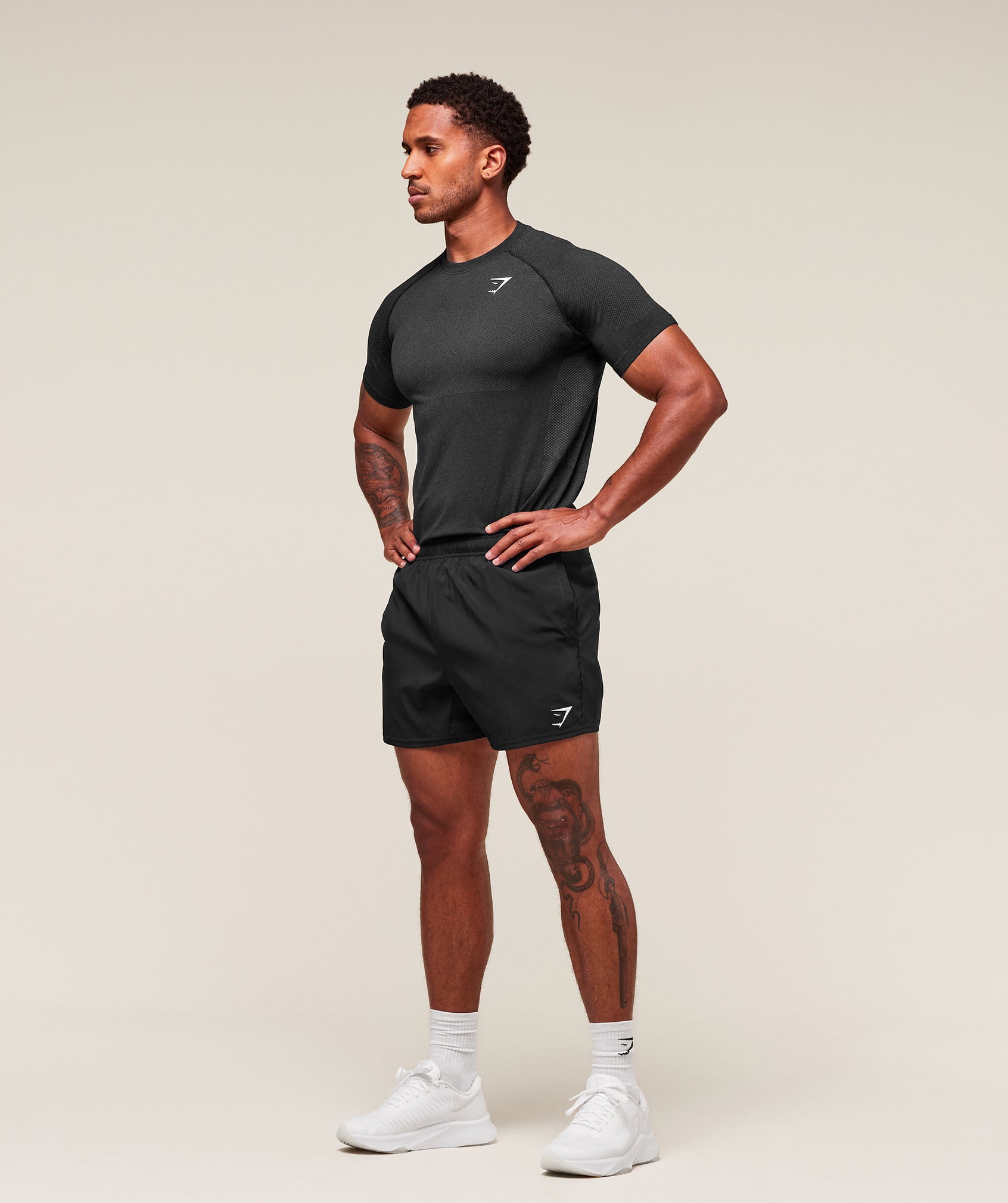 Gymshark Vital Seamless T-Shirt 'Black Silhouette Grey'