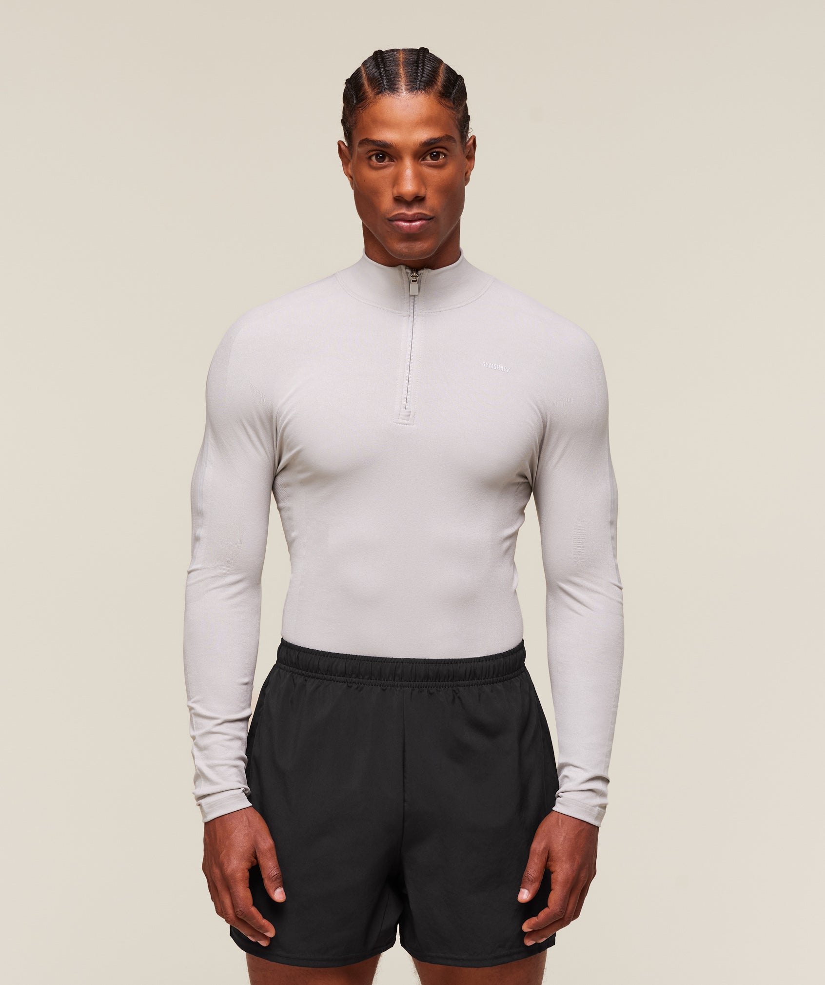 Gymshark everywear Warp Knit 1/4 Zip 'Tame Grey'
