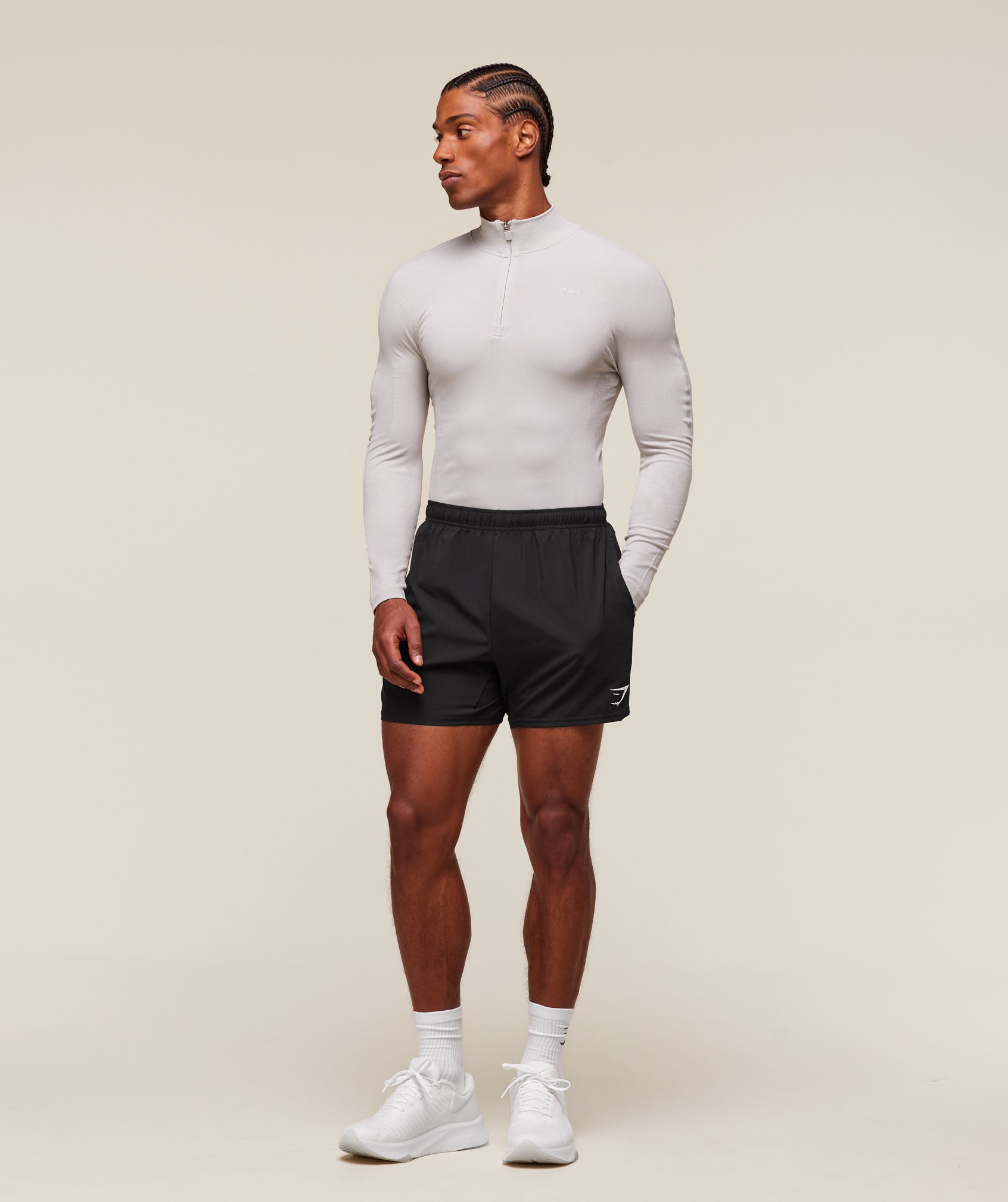 Gymshark everywear Warp Knit 1/4 Zip 'Tame Grey'
