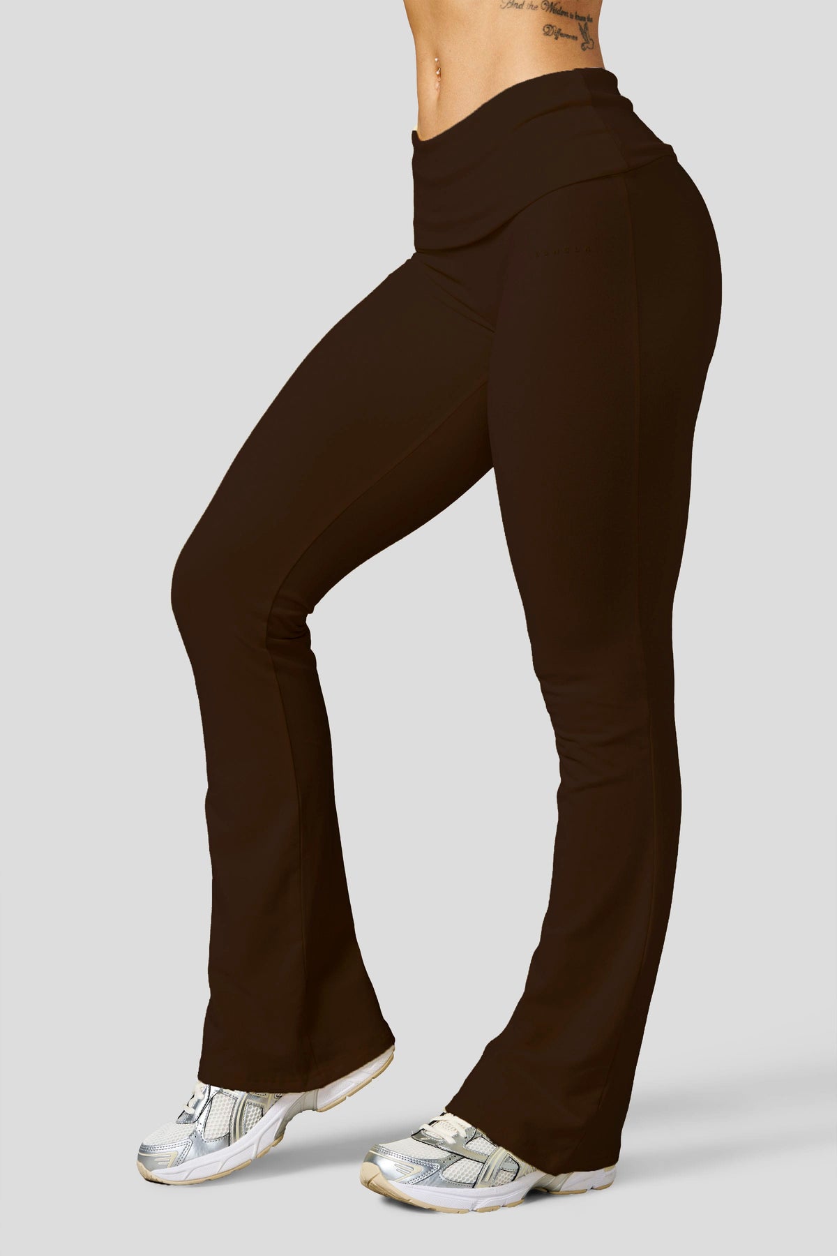 YoungLA W2342 - Studio Edit Foldover Flares - SHORT 'Light Brown'