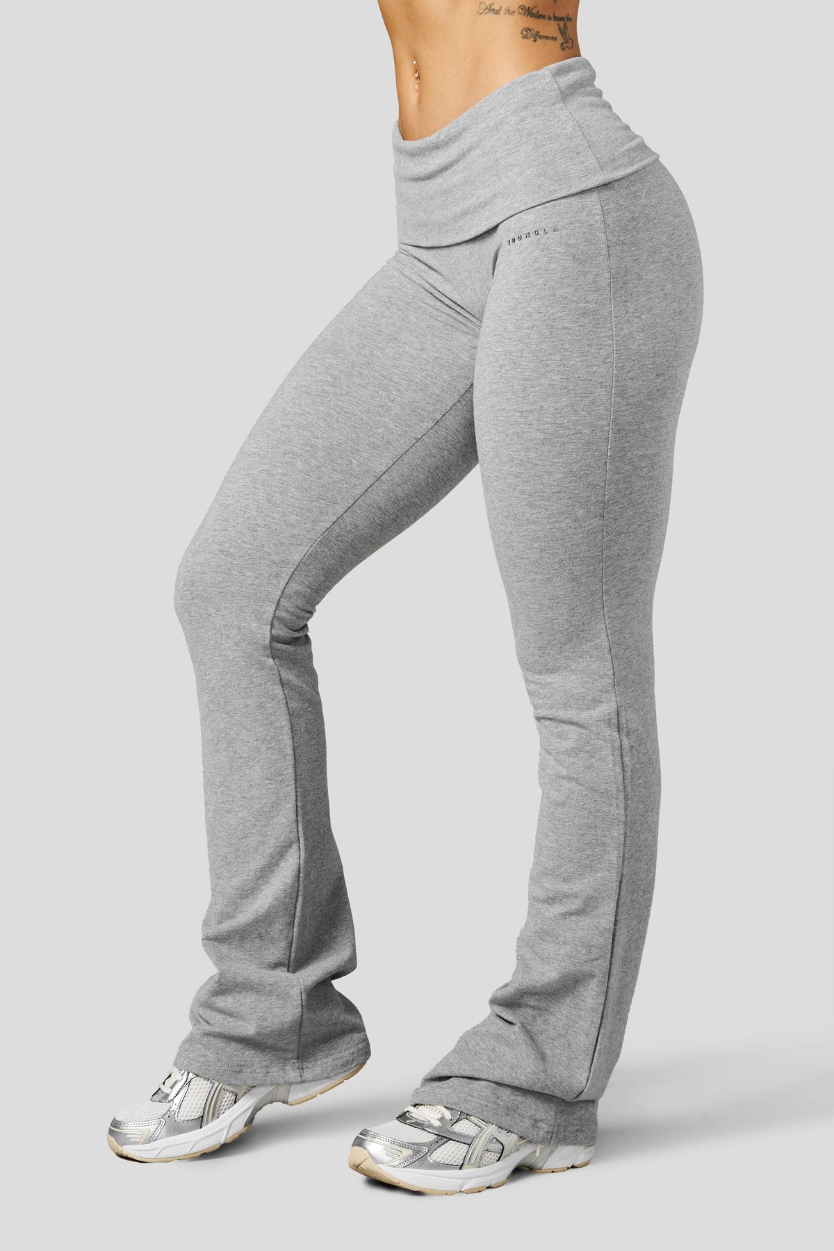 YoungLA W2305 - Studio Edit Foldover Flares - REG 'Dark Heather'