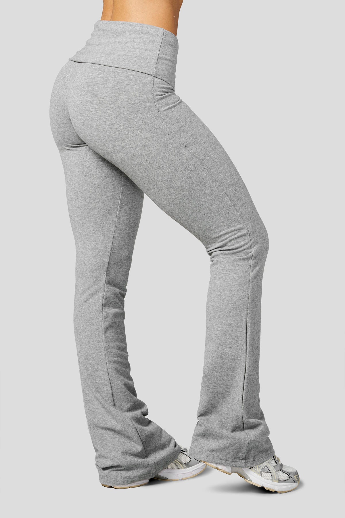 YoungLA W2305 - Studio Edit Foldover Flares - REG 'Dark Heather'