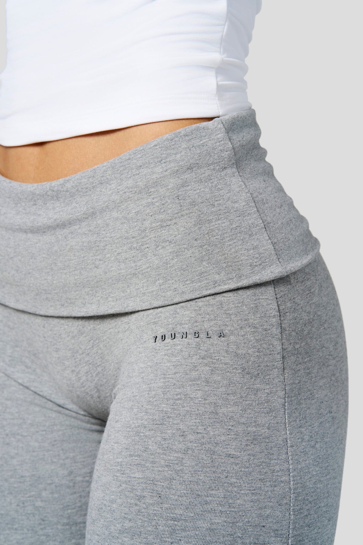 YoungLA W2305 - Studio Edit Foldover Flares - REG 'Dark Heather'