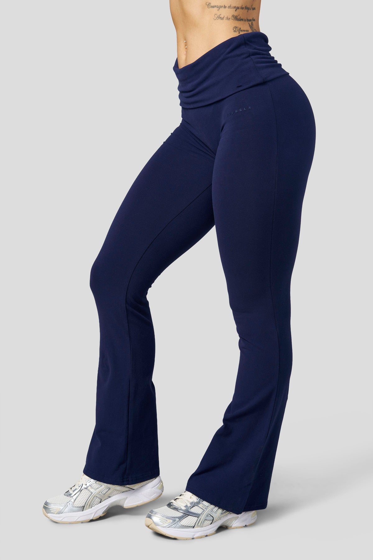 YoungLA W2342 - Studio Edit Foldover Flares - SHORT 'Navy'
