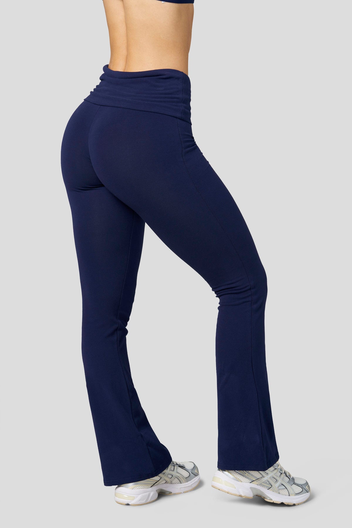 YoungLA W2342 - Studio Edit Foldover Flares - SHORT 'Navy'