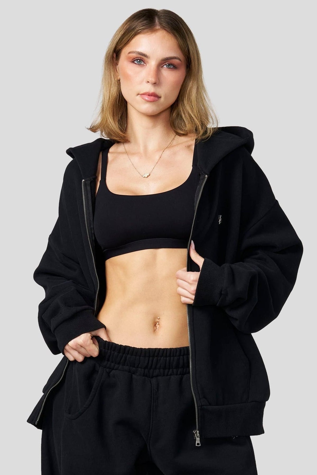 YoungLA W5210 - Studio Edit Zip Hoodie 'Jet Black'