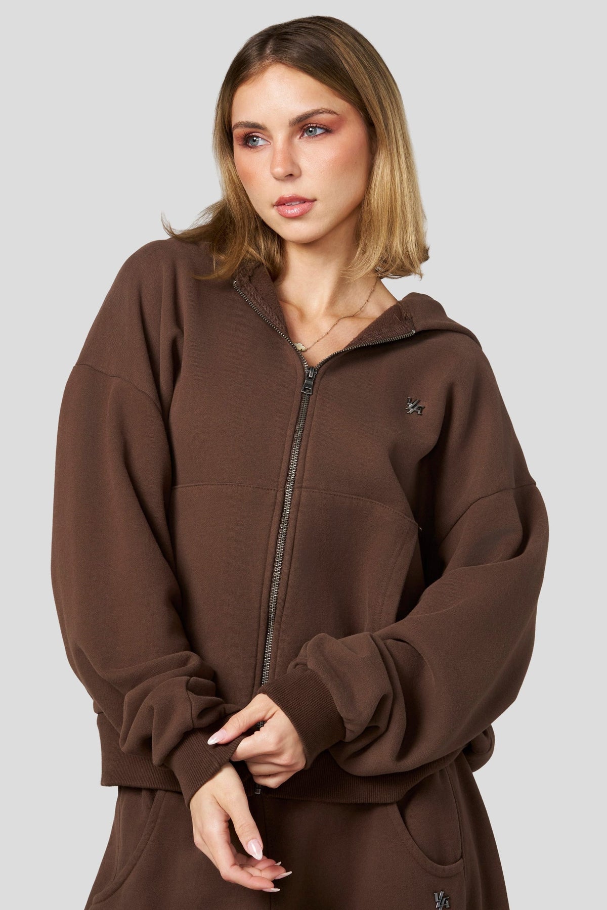 YoungLA W5210 - Studio Edit Zip Hoodie 'Light Brown'