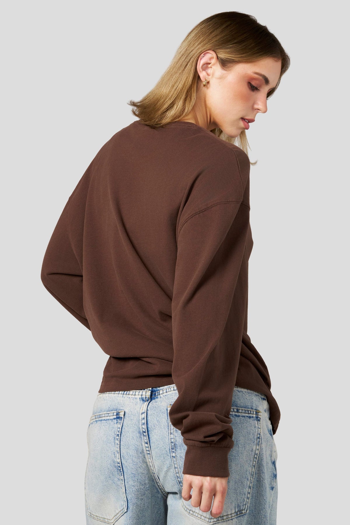 YoungLA W4328 - Studio Edit Long Sleeve Tee 'Light Brown'
