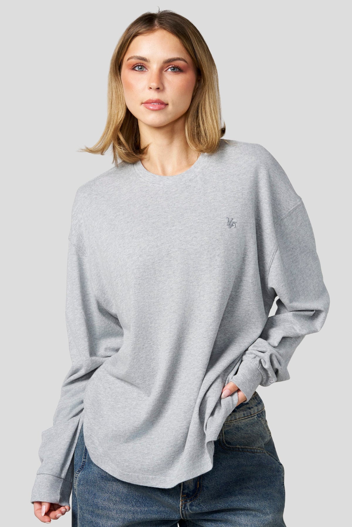YoungLA W4328 - Studio Edit Long Sleeve Tee 'Dark Heather'