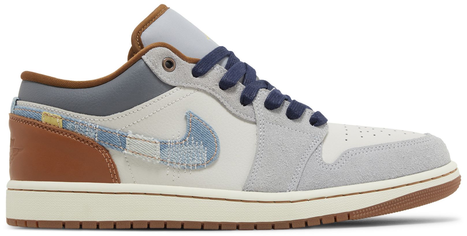 Air Jordan 1 Low 'Phantom Repaired Denim Swoosh'