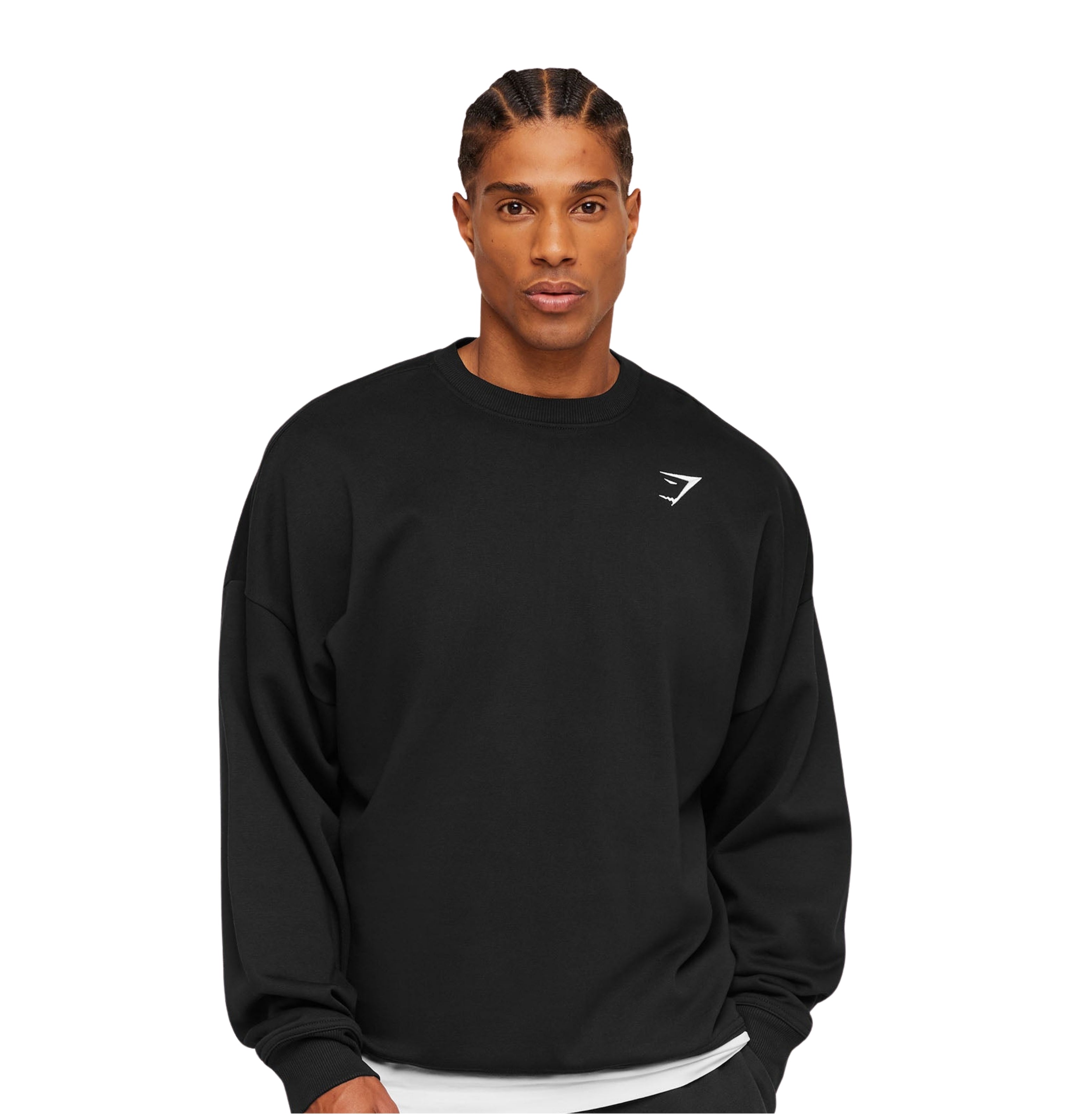 Gymshark Oversized Crest Crew 'Black'