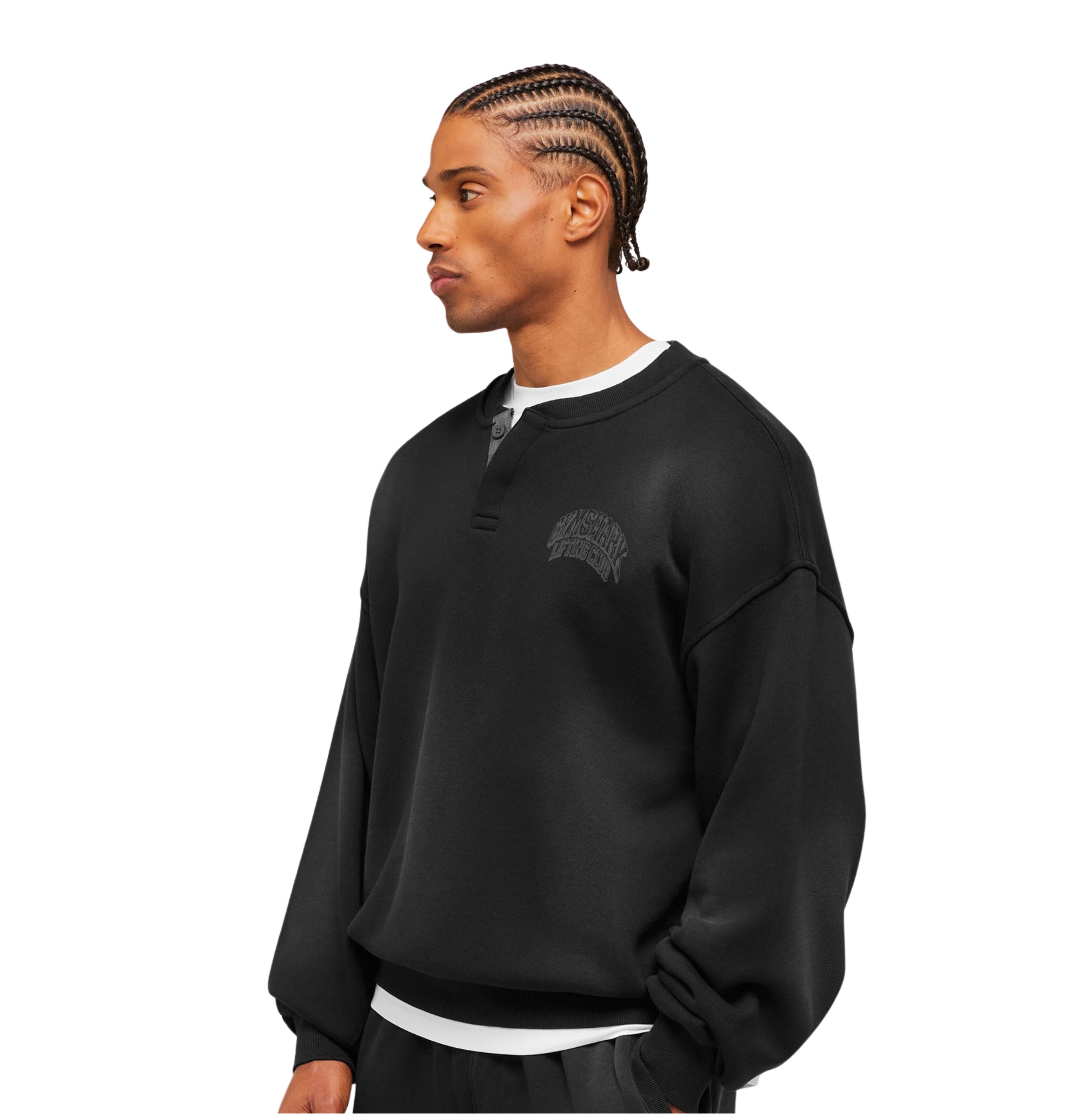 Gymshark GSLC Henley Sweat 'Black'