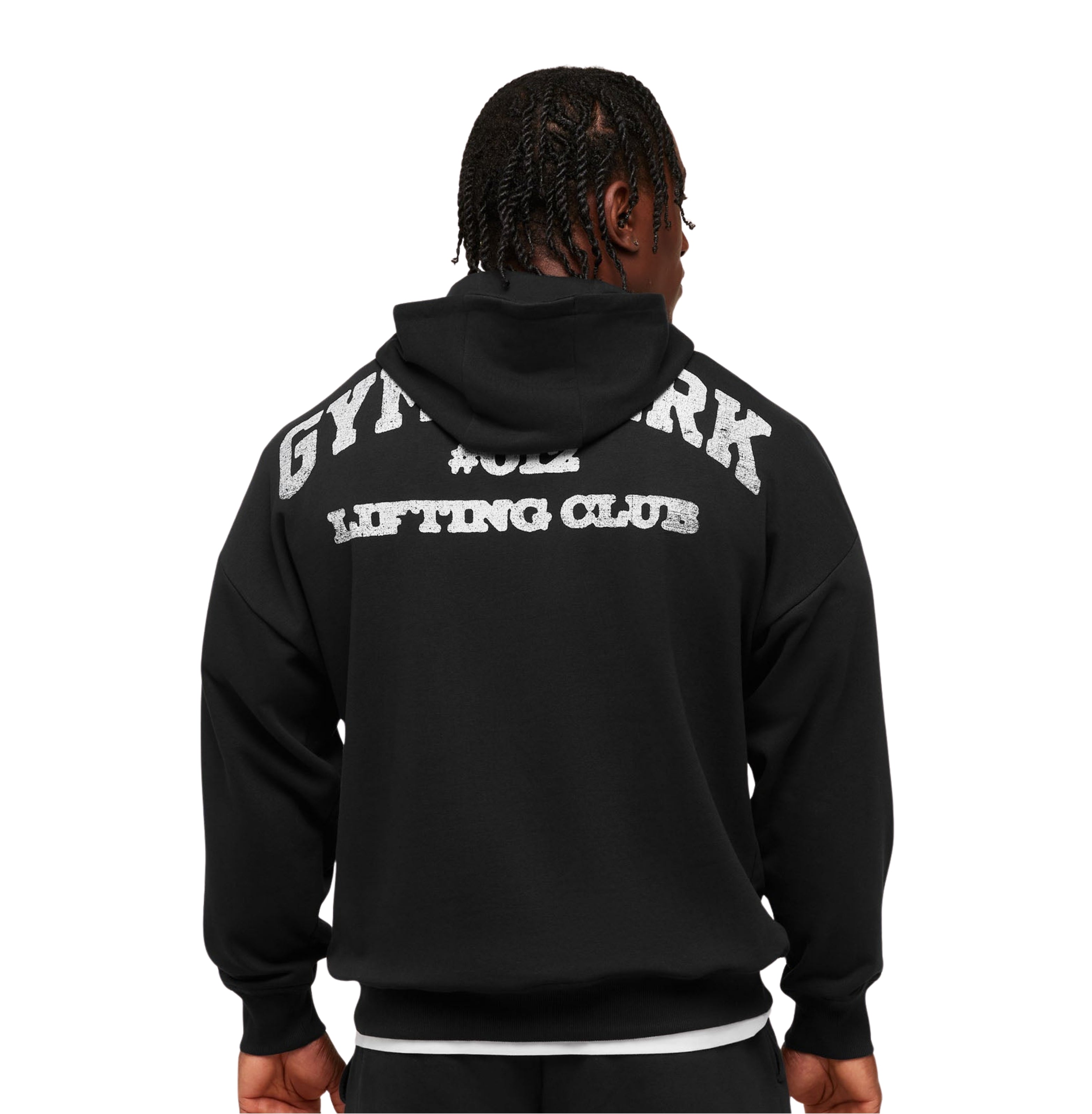Gymshark Faded Collegiate Graphic Hoodie 'Black'