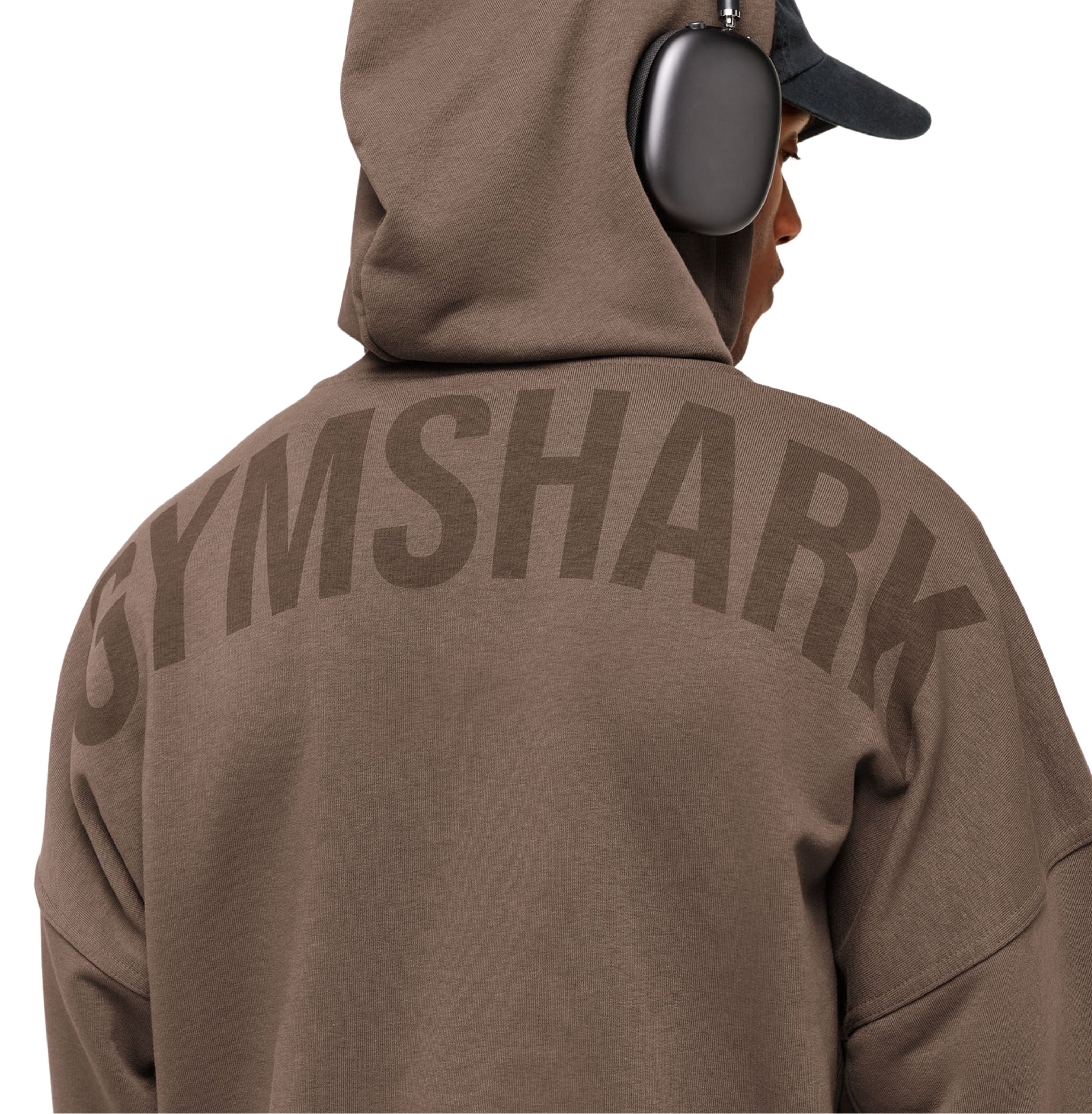 Gymshark Power Zip Up Hoodie 'Soft Brown'