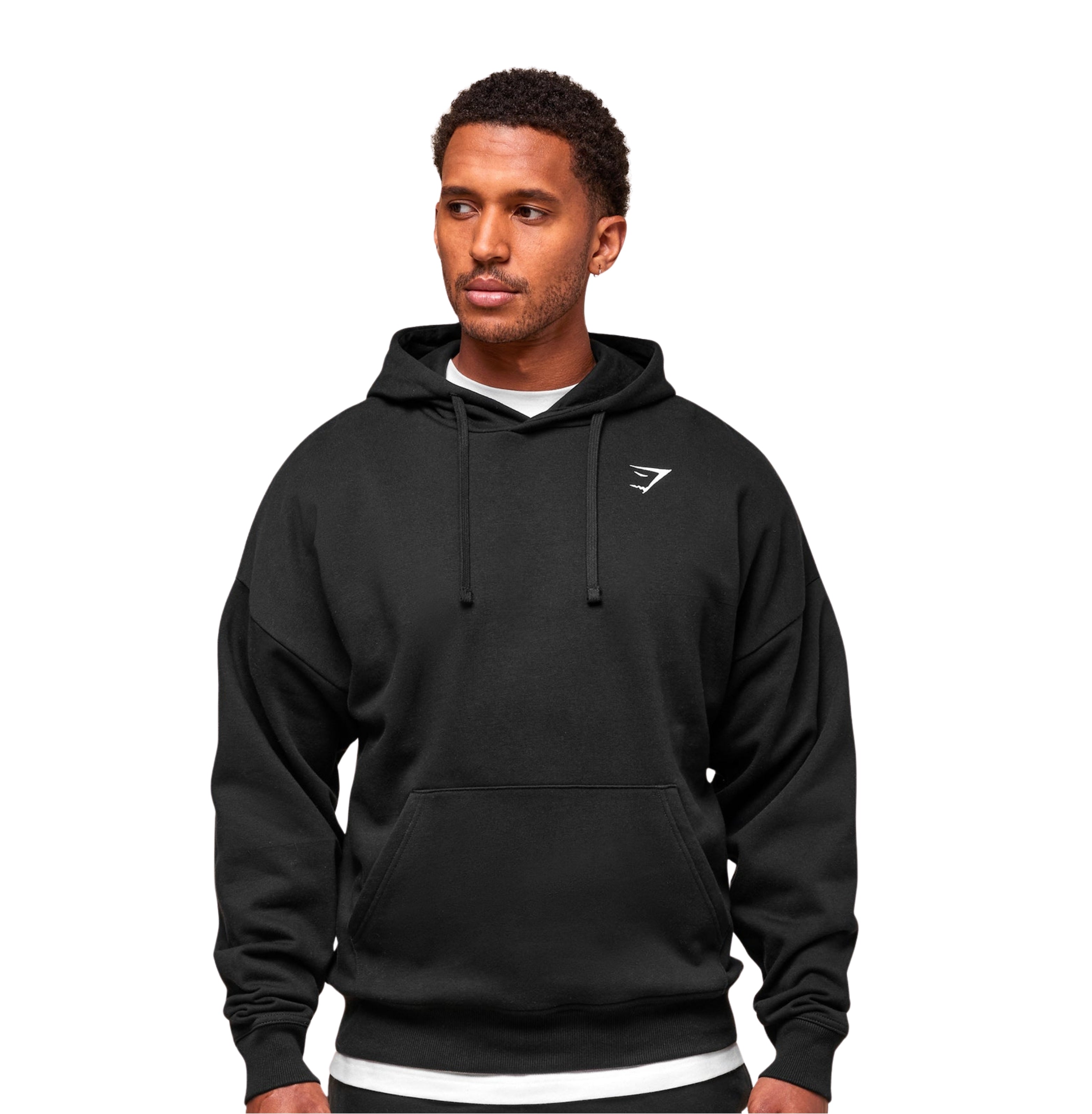 Gymshark Crest Oversized Hoodie 'Black'