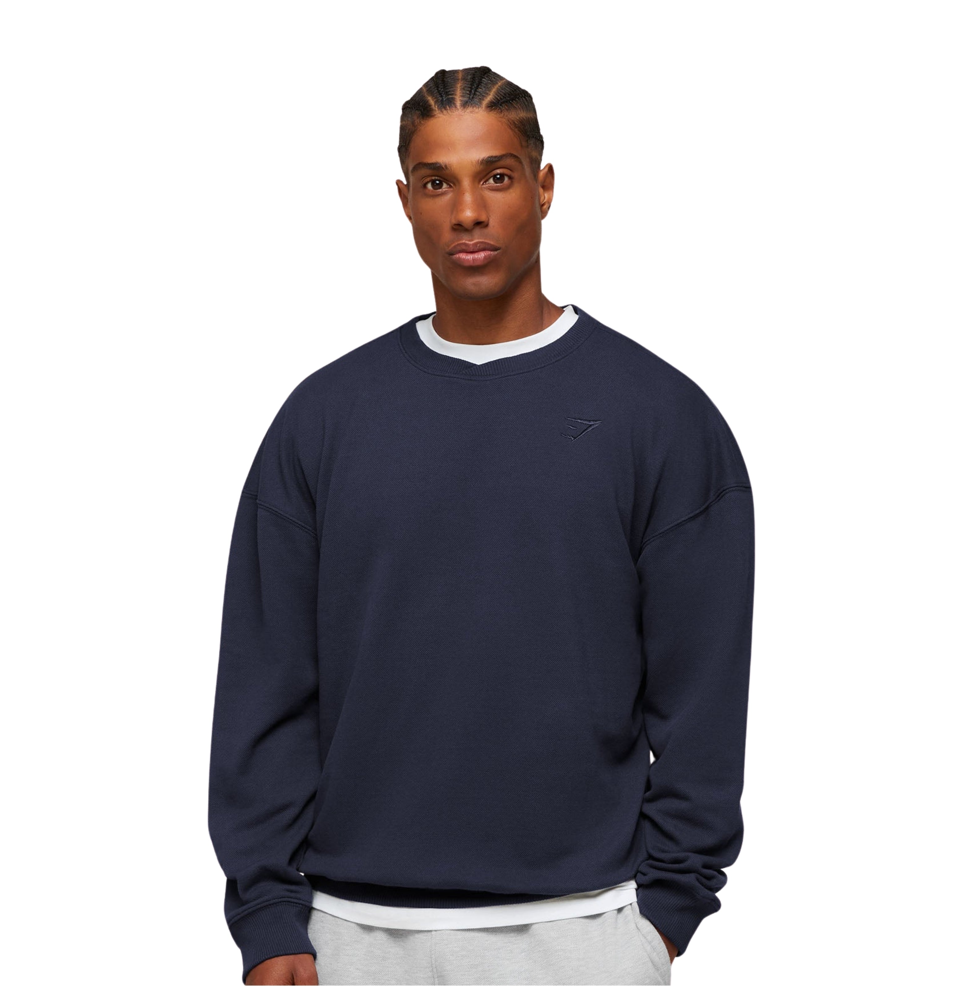 Gymshark Campus Crest Sweatshirt 'Heavy Blue'