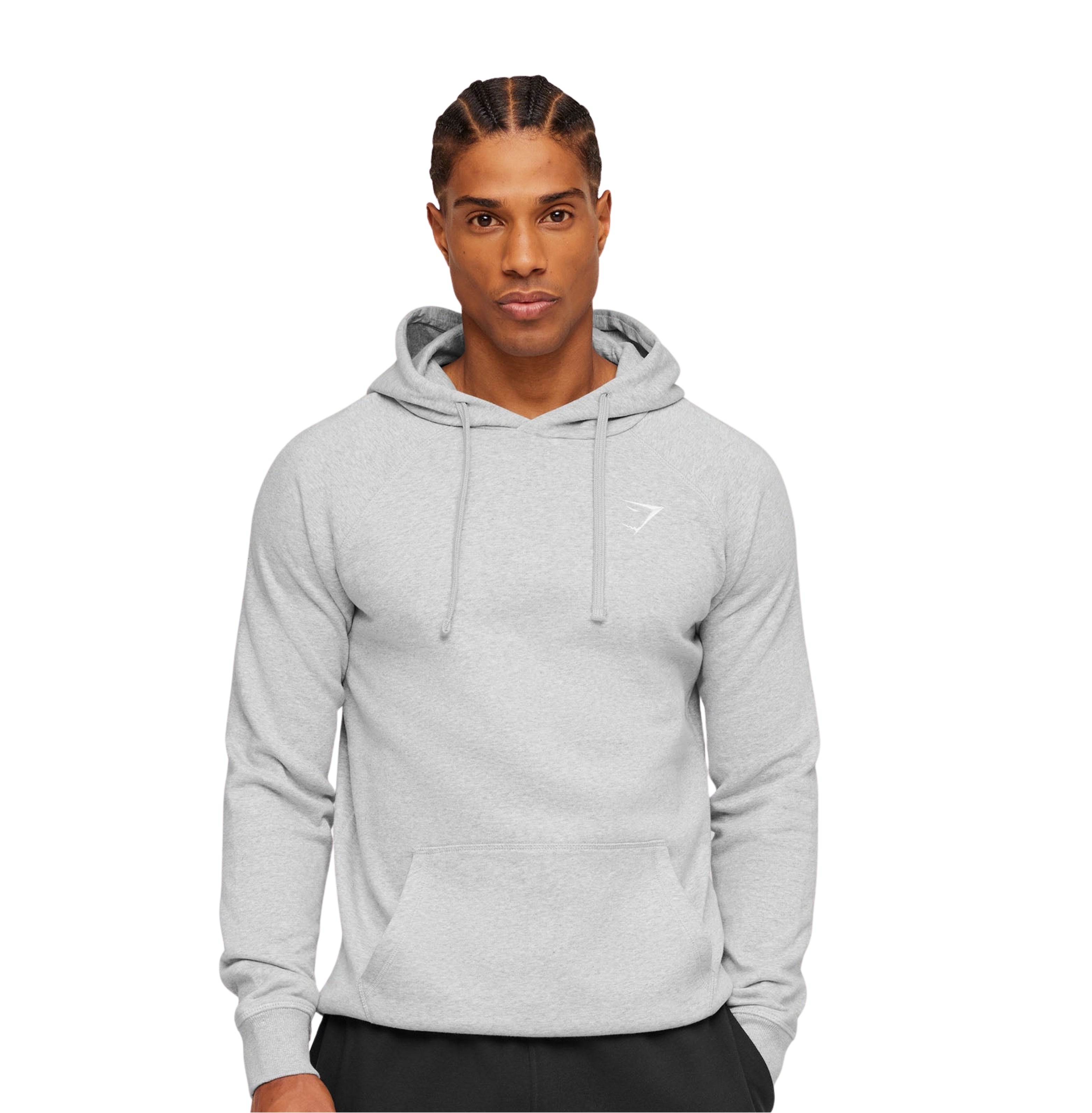 Gymshark Crest Hoodie 'Light Grey Marl'