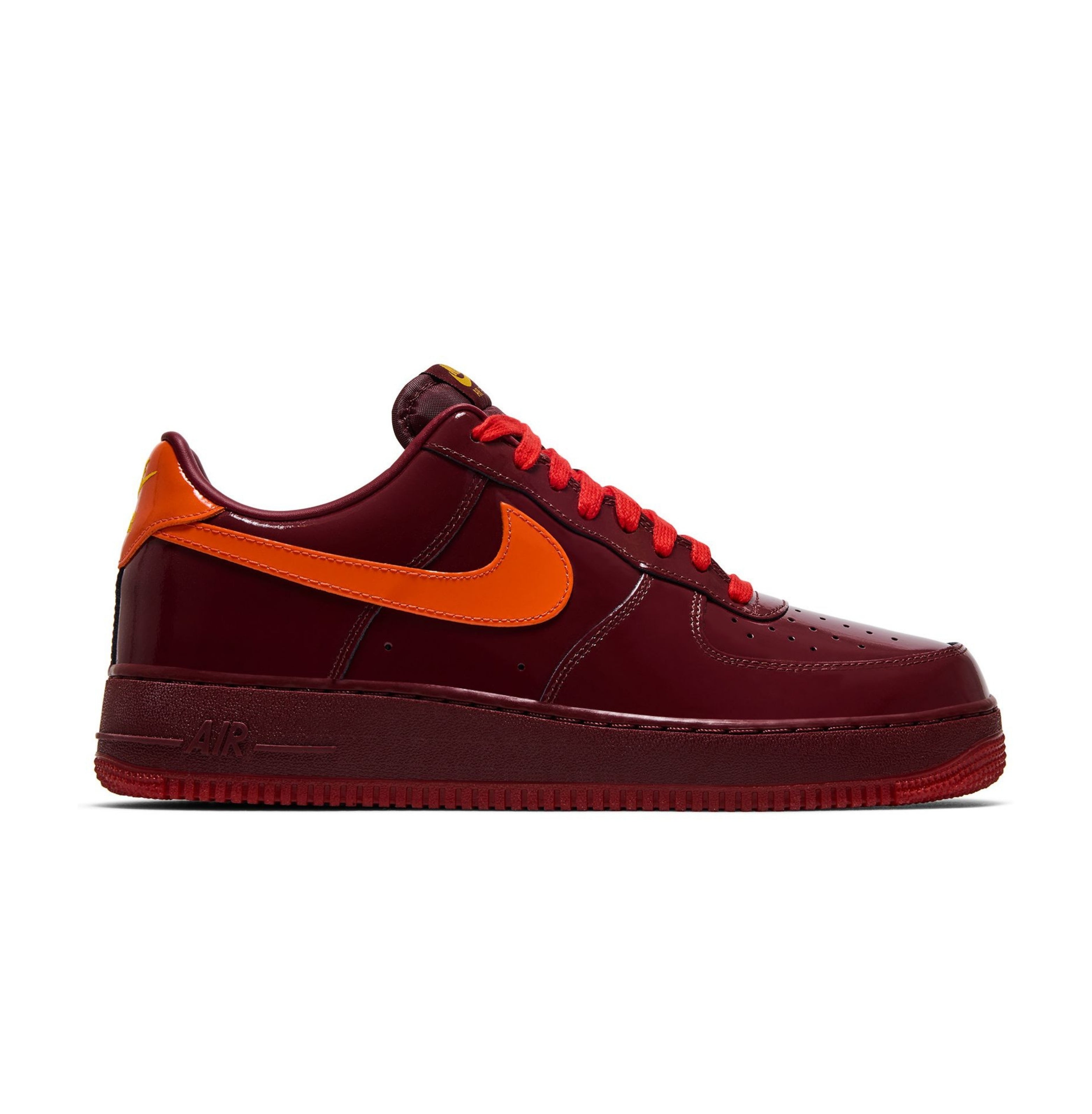 Nike Air Force 1 Low 'Patent Leather Dark Team Red Safety Orange'