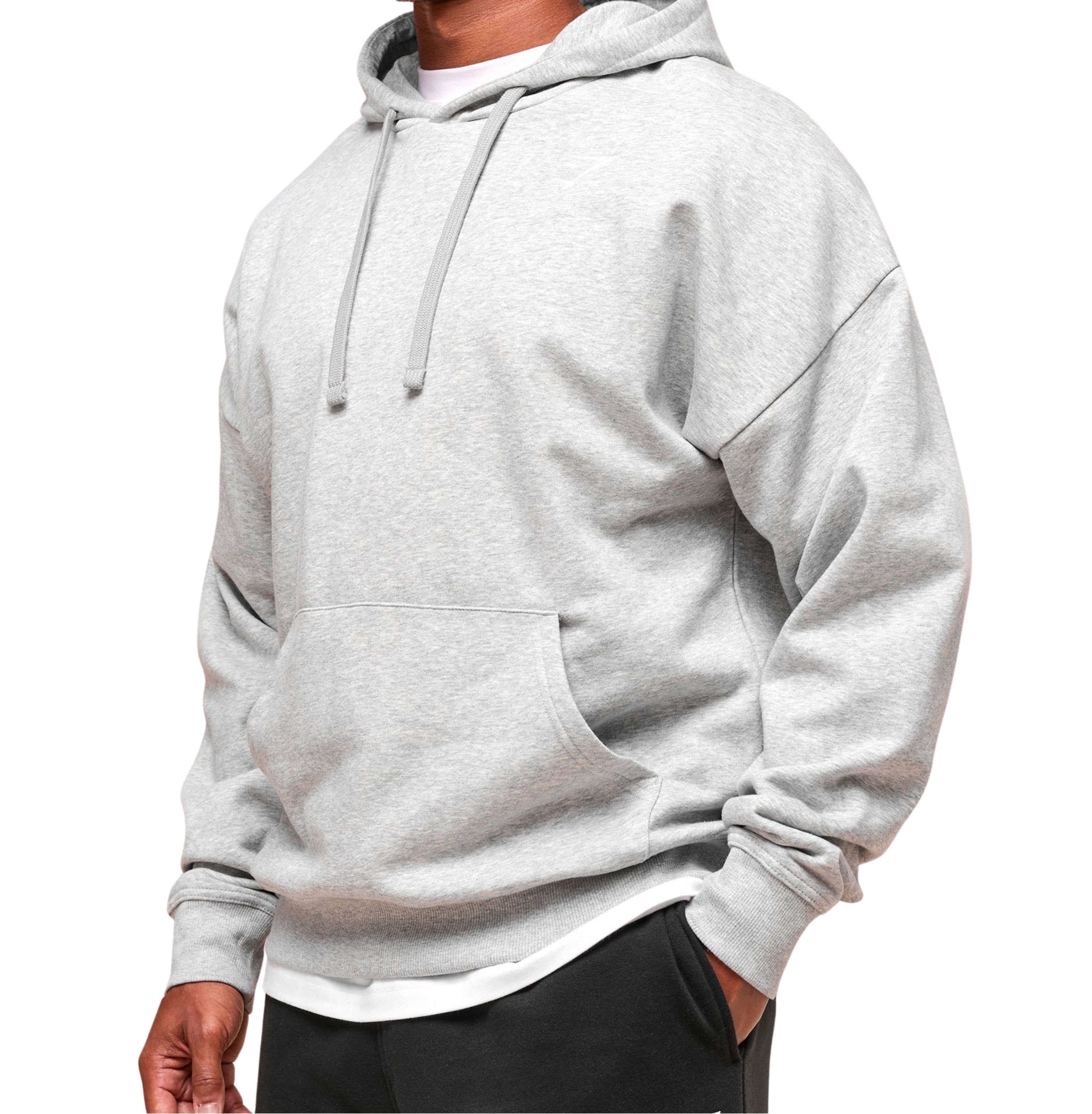 Gymshark Crest Oversized Hoodie 'Light Grey Marl'