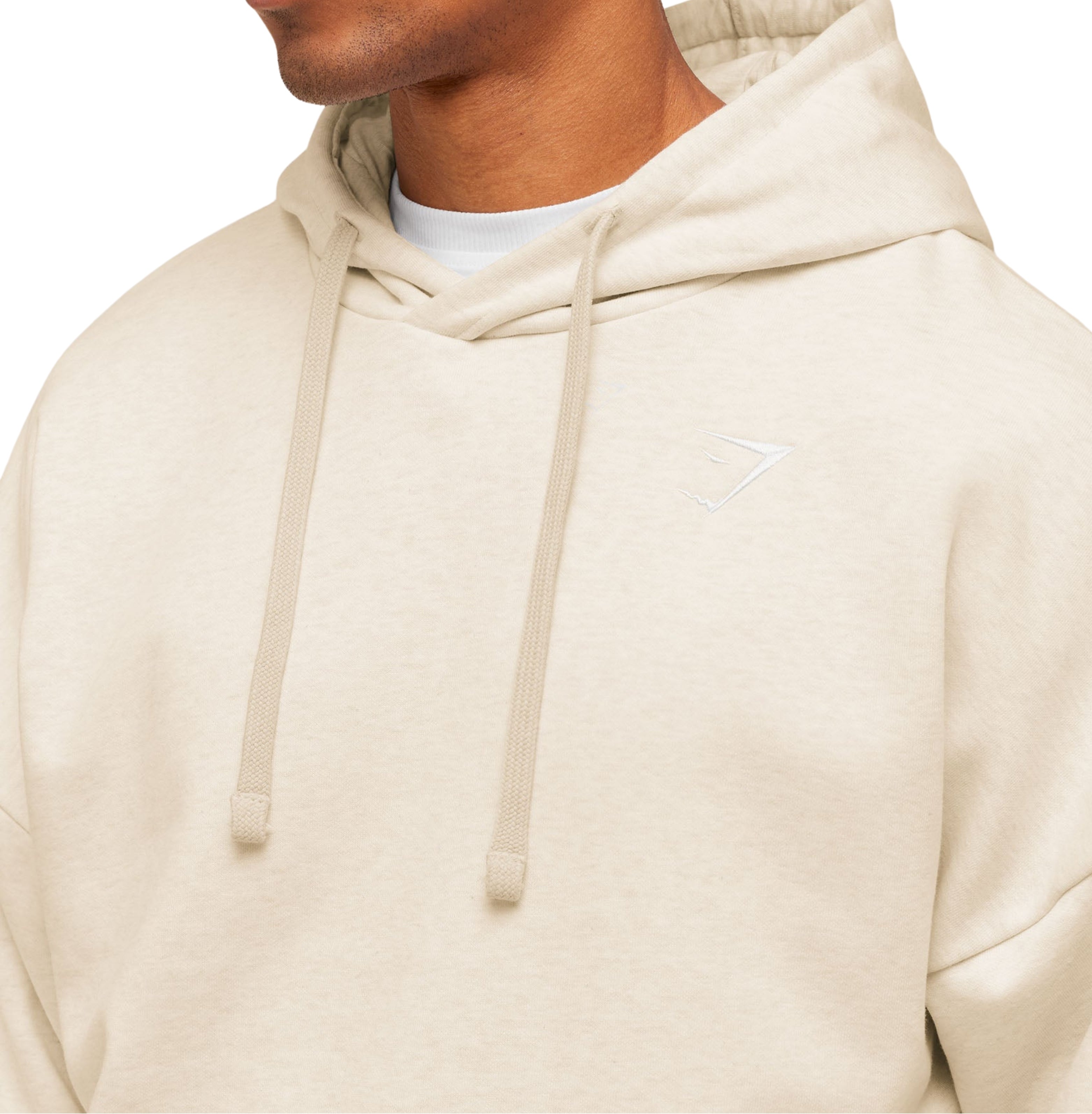 Gymshark Crest Oversized Hoodie 'Bros Chalk Marl'