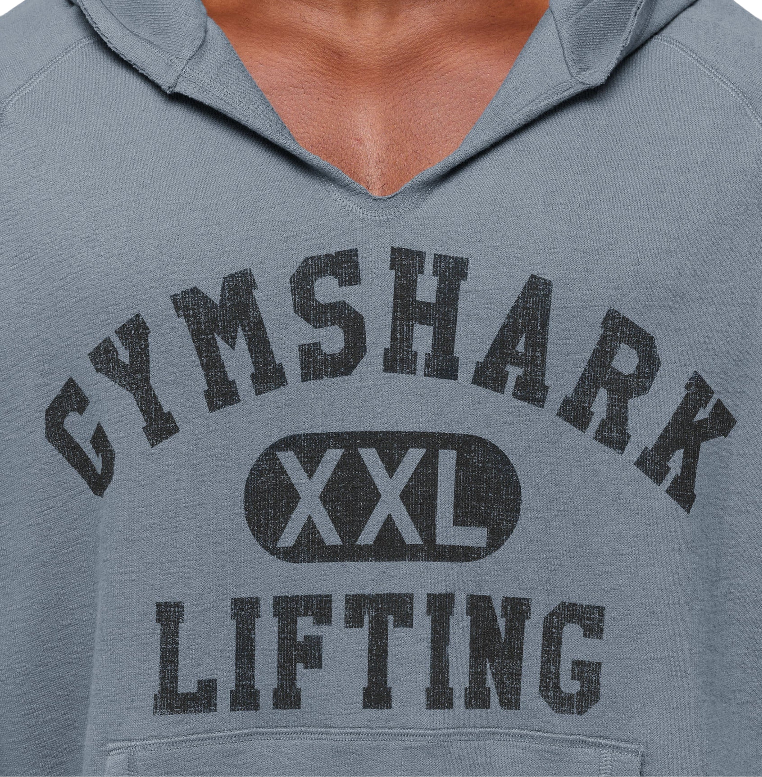 Gymshark Summer Pump Cover Short Sleeve Hoodie 'Iron Blue'