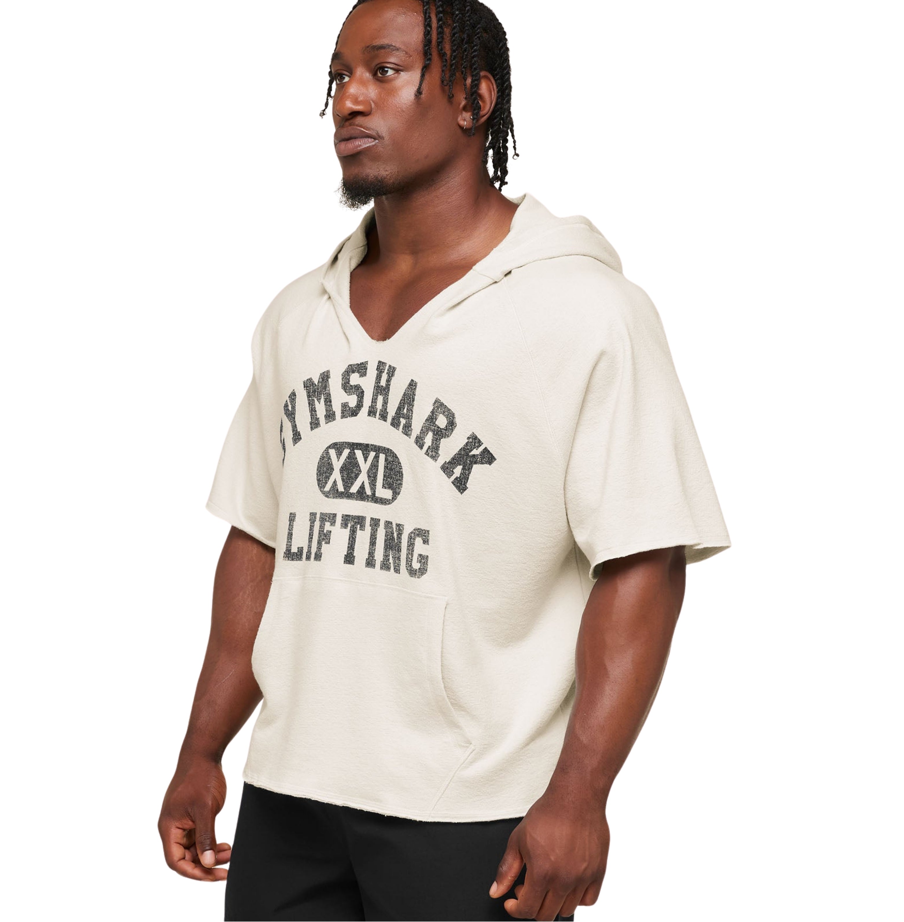 Gymshark Summer Pump Cover Short Sleeve Hoodie 'Tinted White'