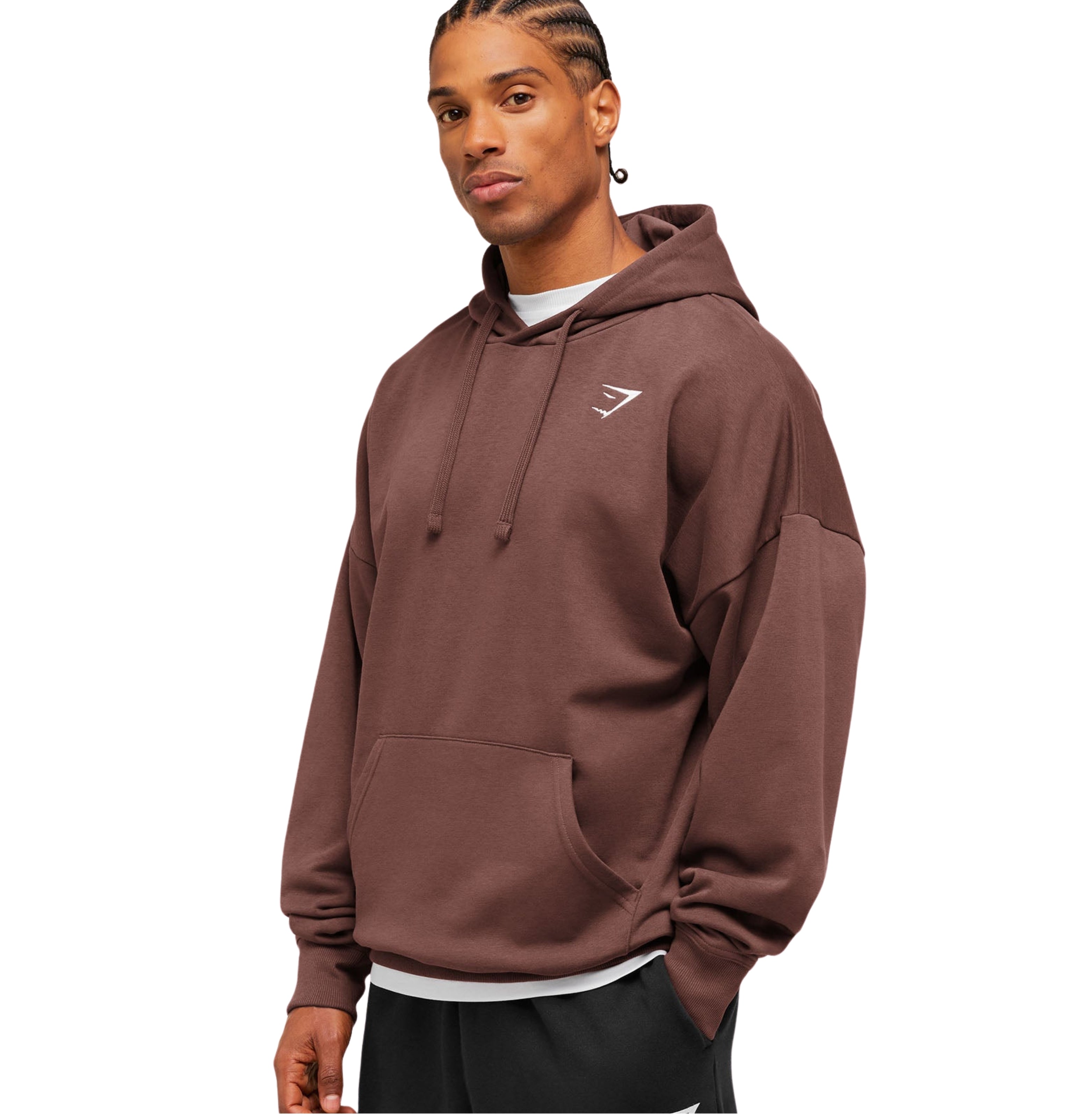 Gymshark Crest Oversized Hoodie 'Espresso Brown'