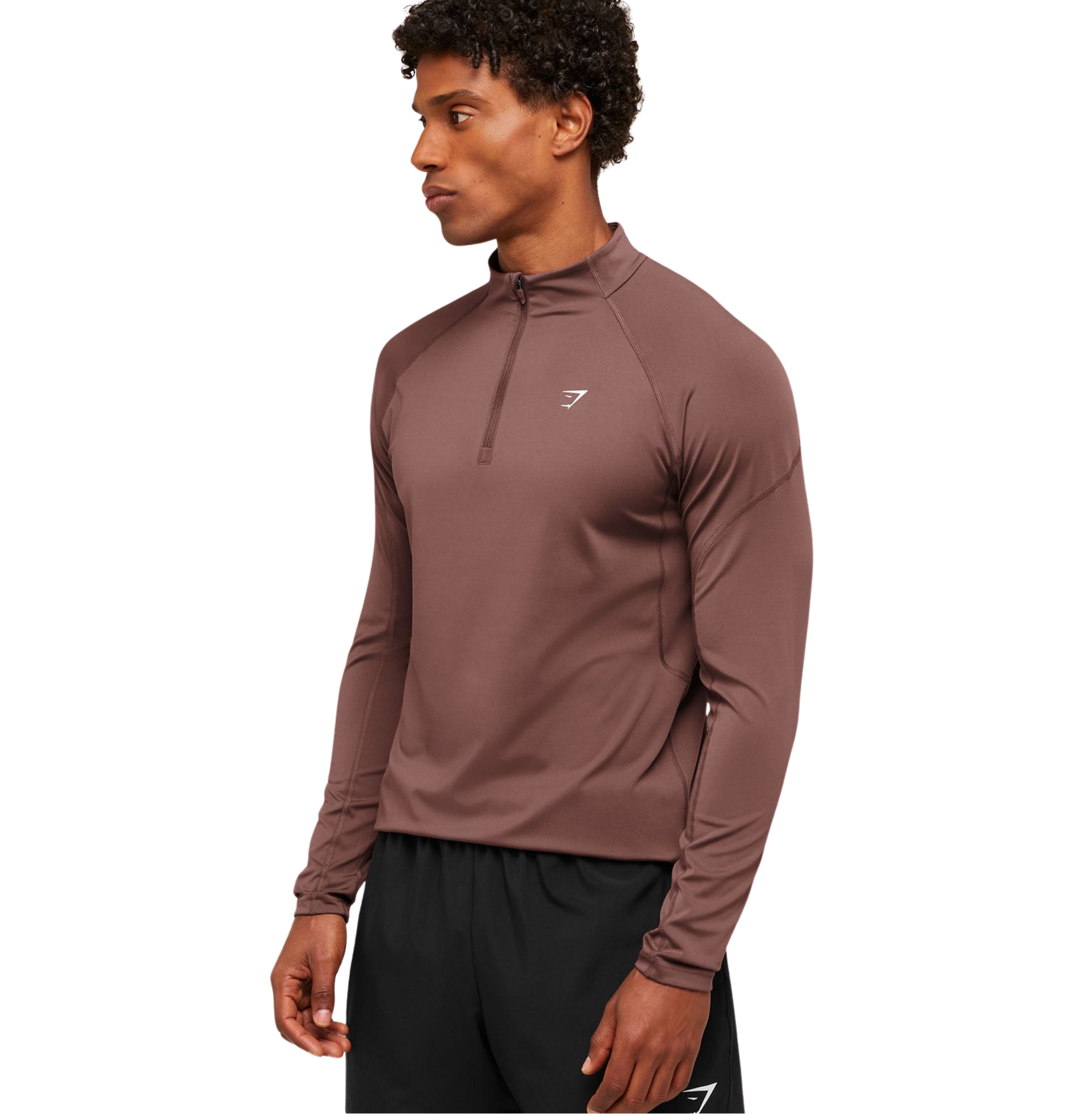 Gymshark Performance 1/4 Zip 'Espresso Brown'