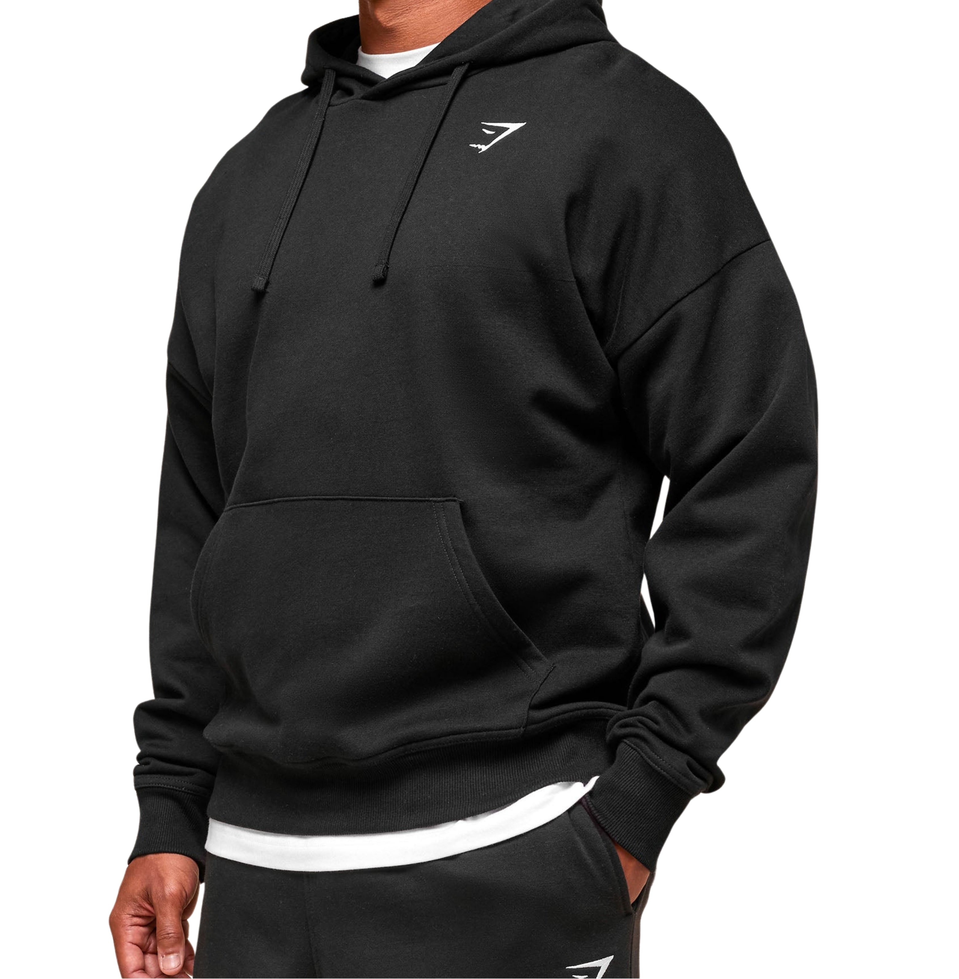 Gymshark Crest Oversized Hoodie 'Black'