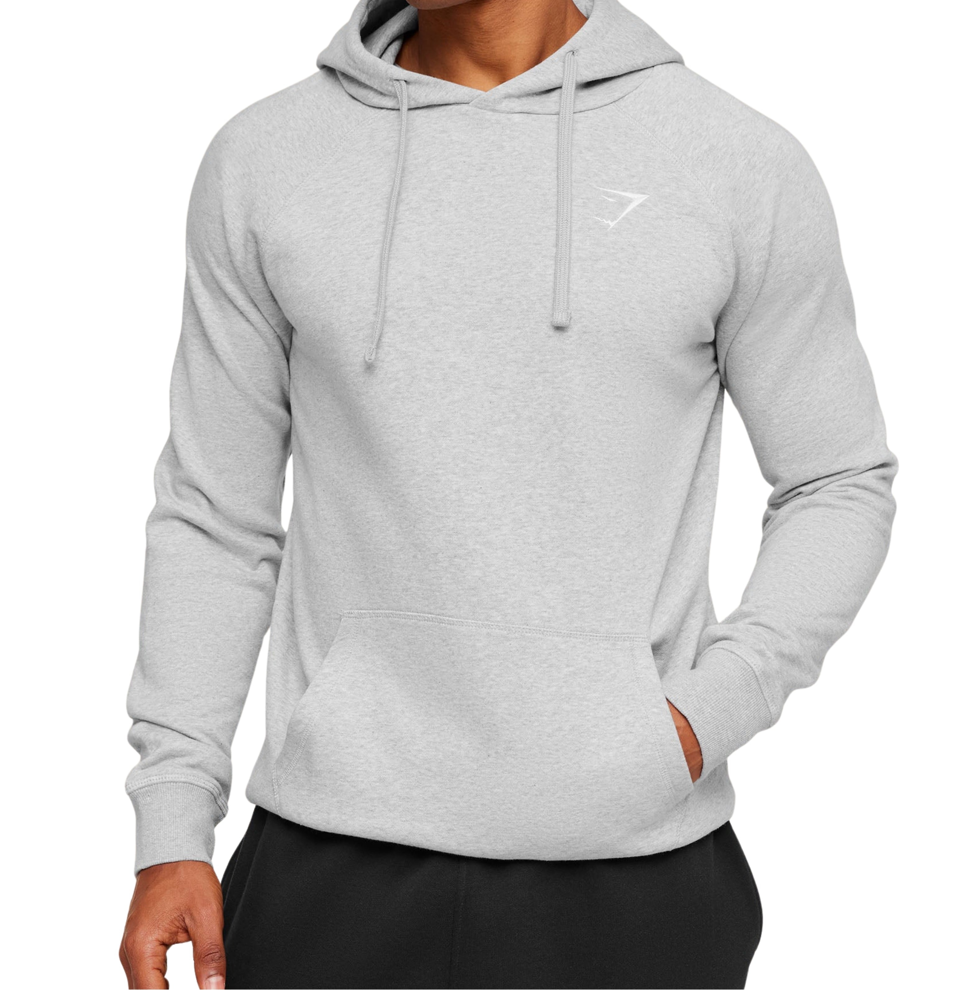 Gymshark Crest Hoodie 'Light Grey Marl'