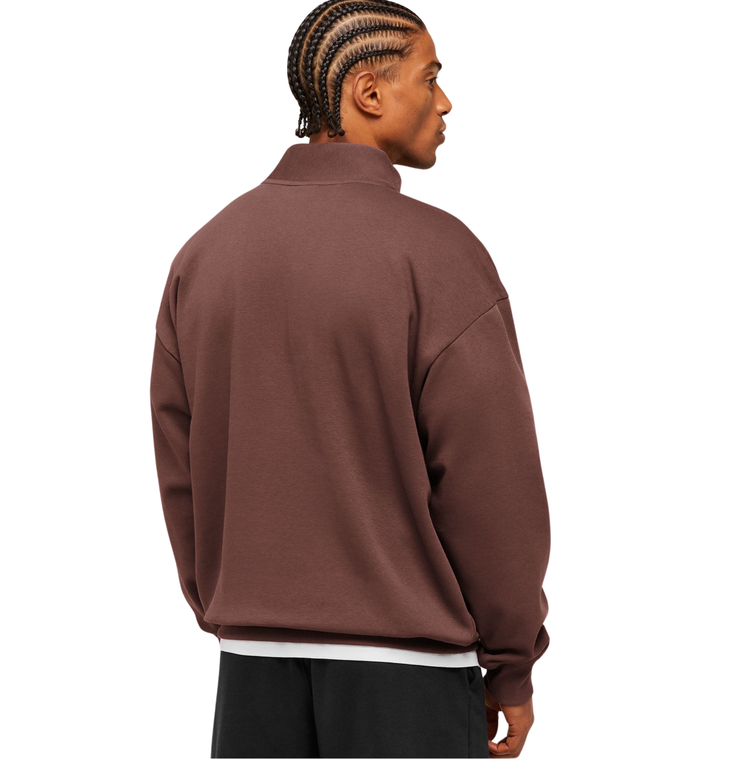 Gymshark Crest Oversized 1/4 Zip 'Espresso Brown'