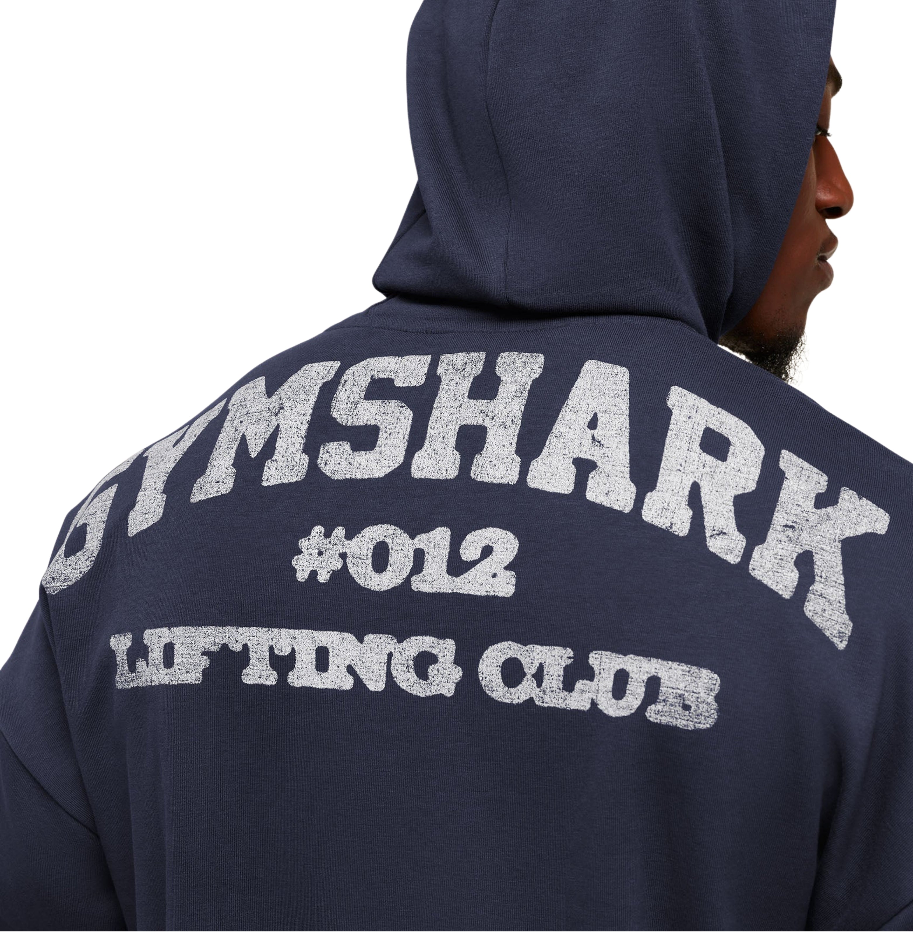 Gymshark Faded Collegiate Graphic Hoodie 'Heavy Blue'