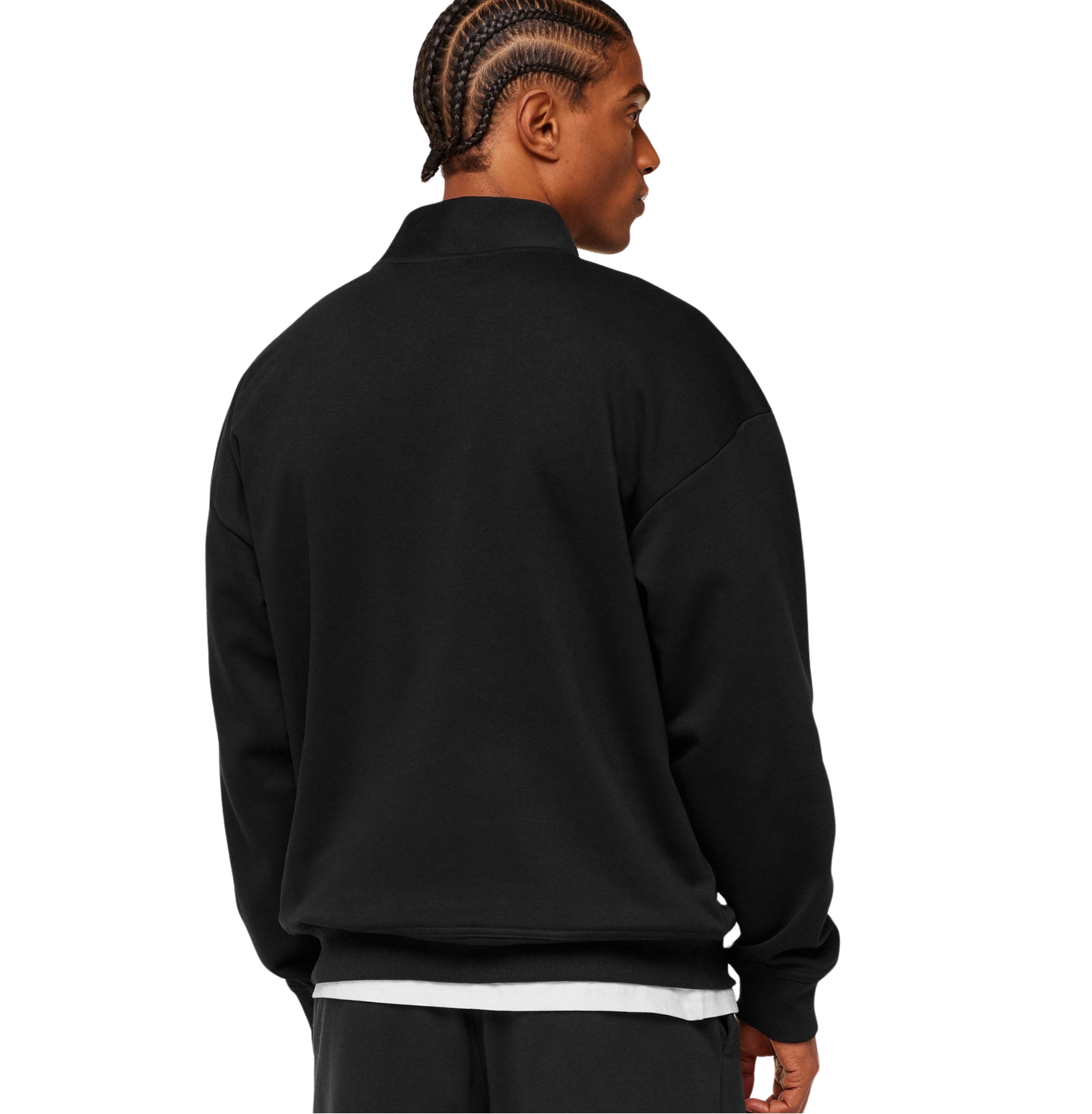 Gymshark Crest Oversized 1/4 Zip 'GS Black'