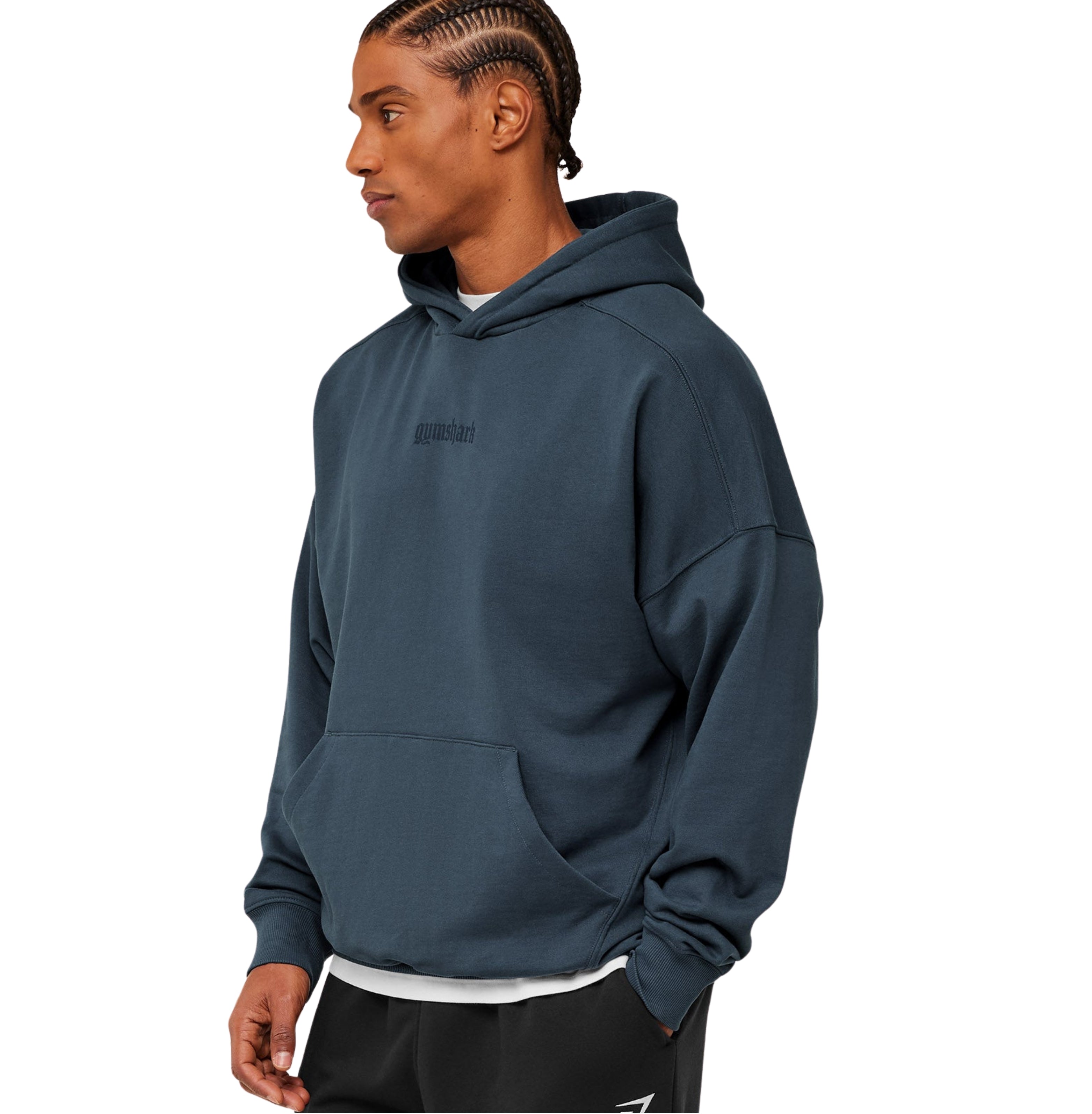 Gymshark Olde English Hoodie 'GS Stealth Blue'
