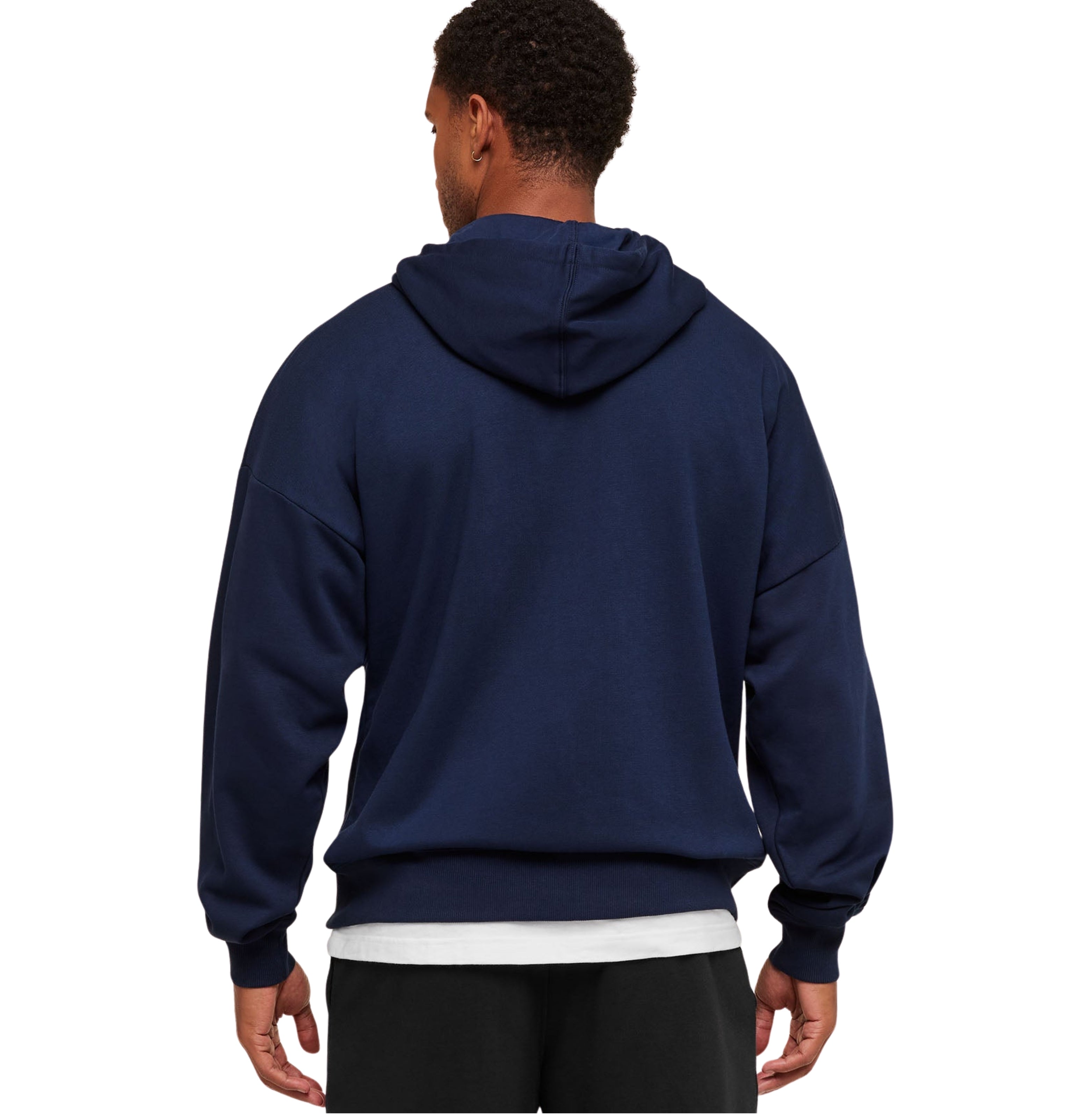 Gymshark Crest Oversized Zip Up Hoodie 'Navy'