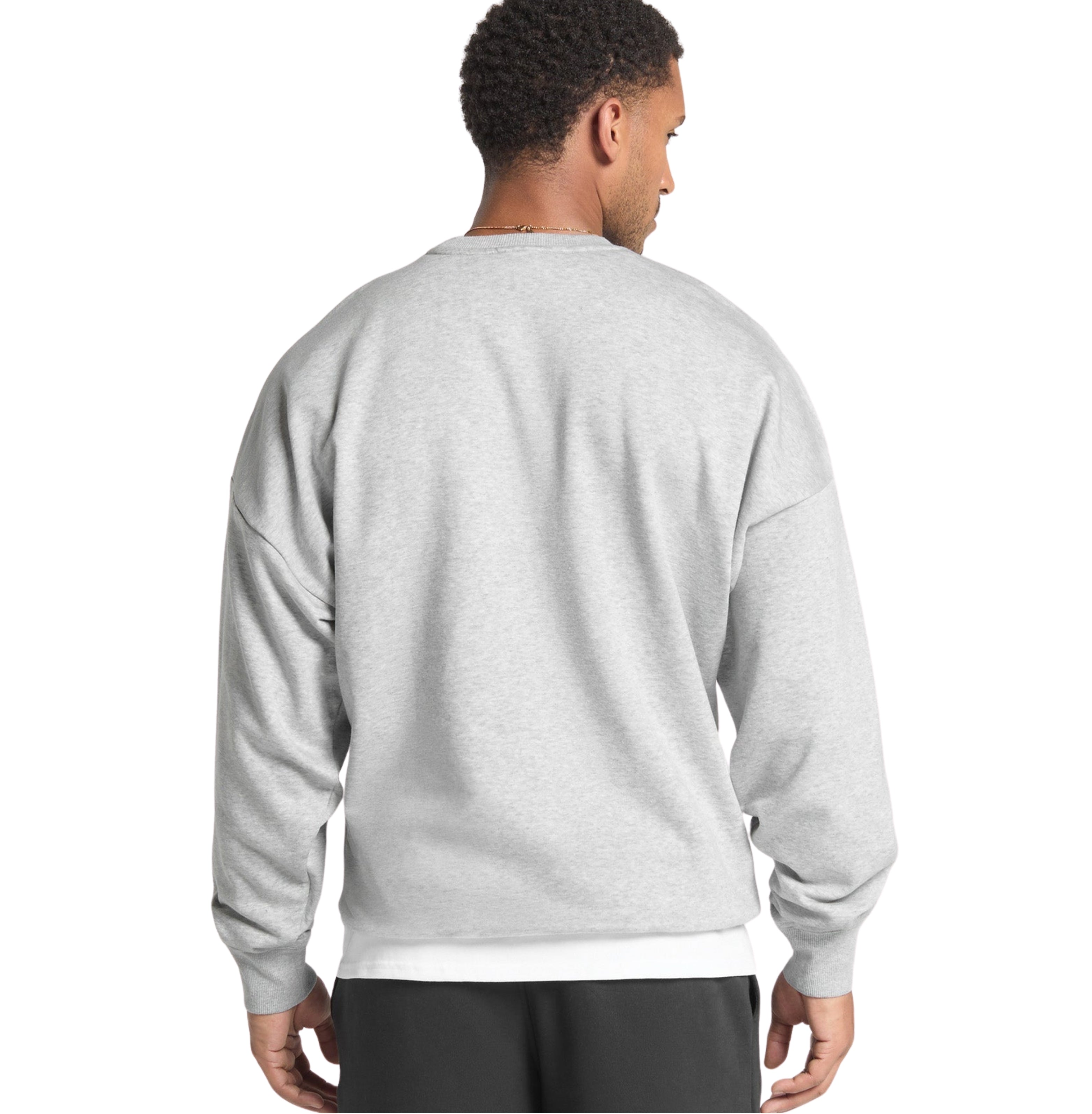 Gymshark Oversized Crest Crew 'Light Grey Core Marl'