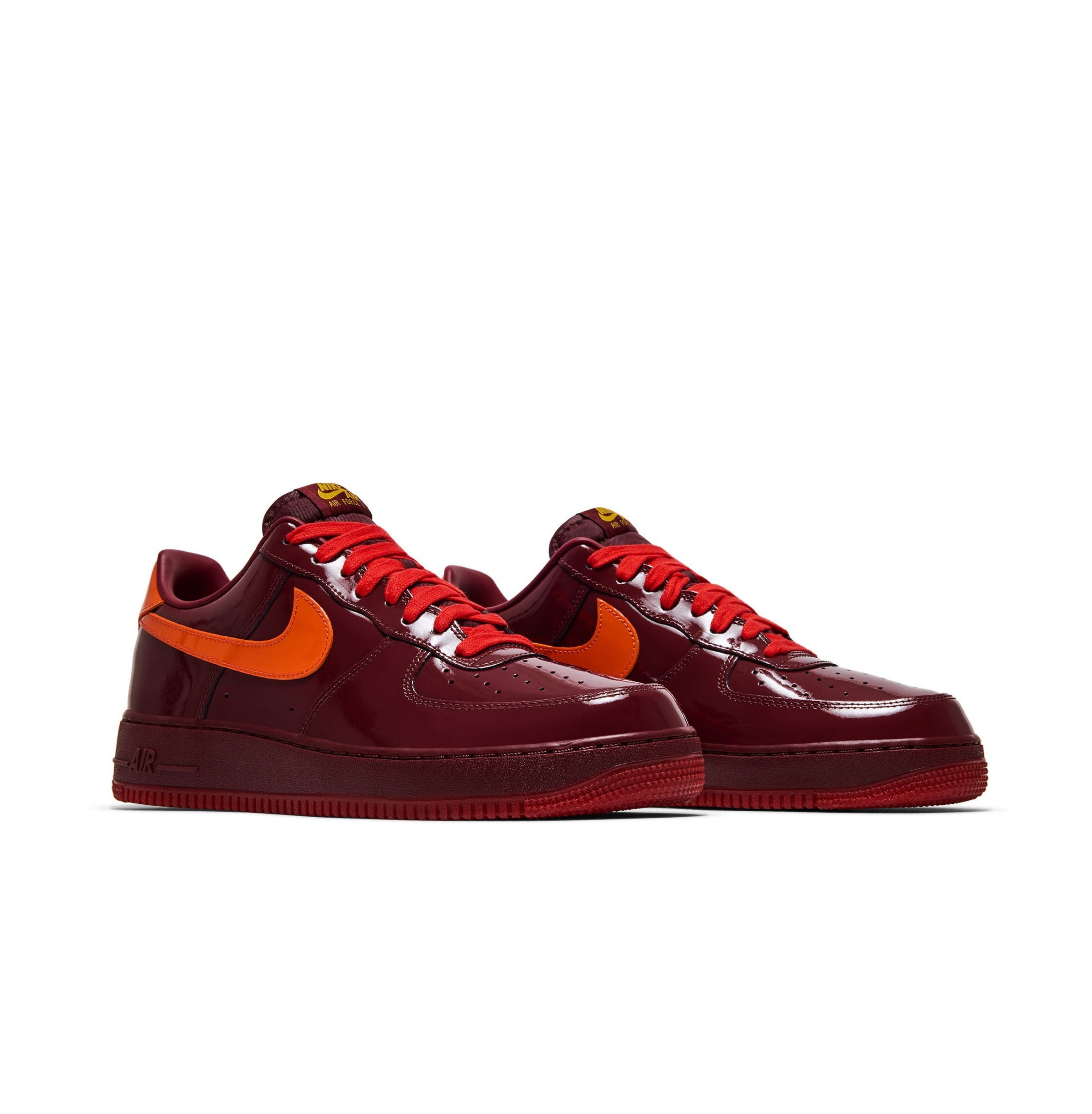 Nike Air Force 1 Low 'Patent Leather Dark Team Red Safety Orange'